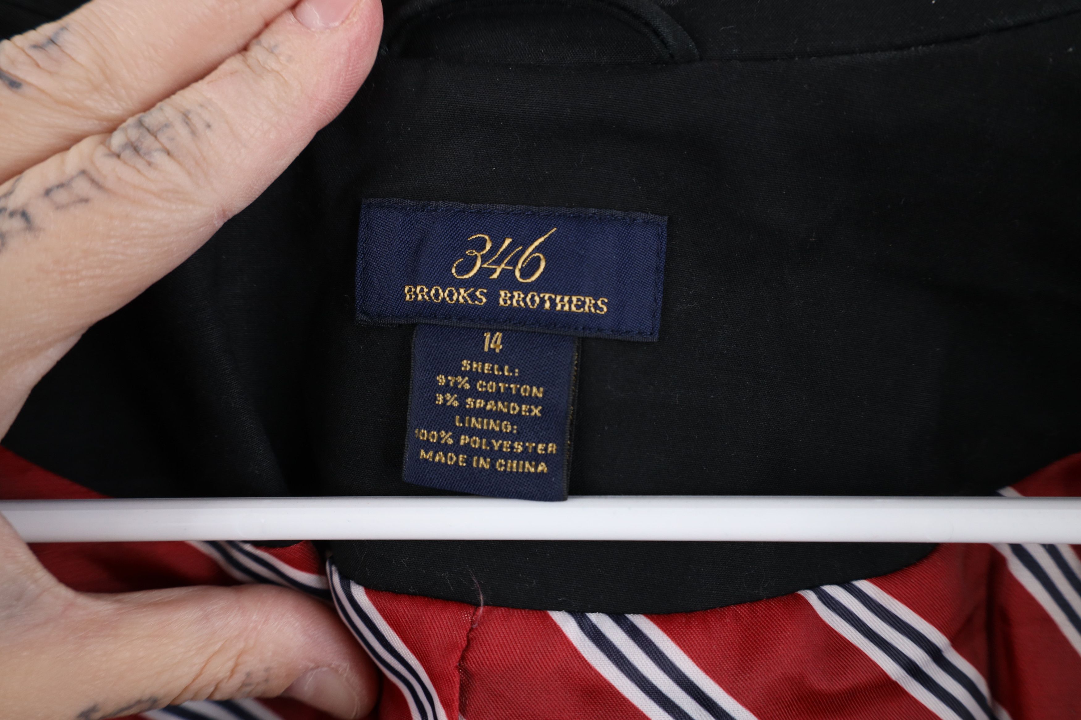 Brooks Brothers × Vintage Brooks Brothers Lined Full Button Trench Coat Jacket Black Size XL / US 12-14 / IT 48-50 - 13 Thumbnail