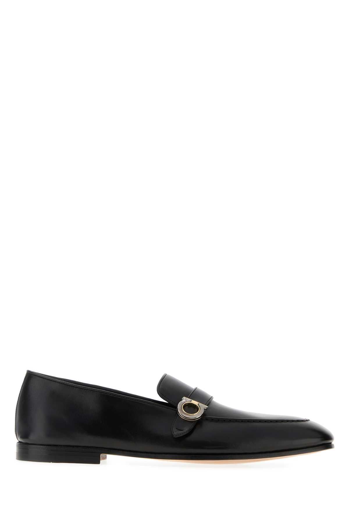 Salvatore Ferragamo Black Leather Austin Loafers Size US 11 / EU 44 - 1 Thumbnail
