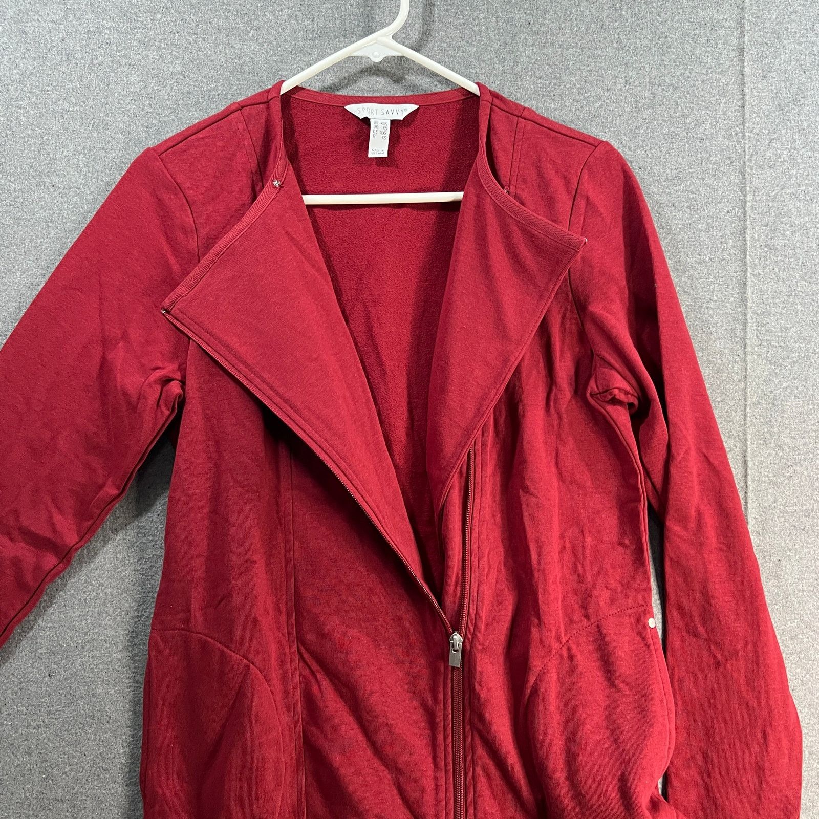 Other Sport Savvy French Terry Long Sleeve Side Zip Jacket Size XXS / US 00 / IT 34 - 4 Thumbnail