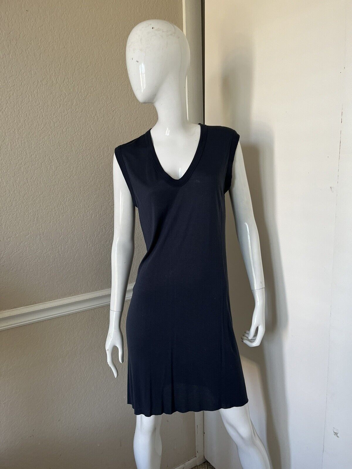 Rick Owens RICK OWENS Navy Blue VICIOUS S/S 14 T-Shirt Dress Size S / US 4 / IT 40 - 5 Thumbnail