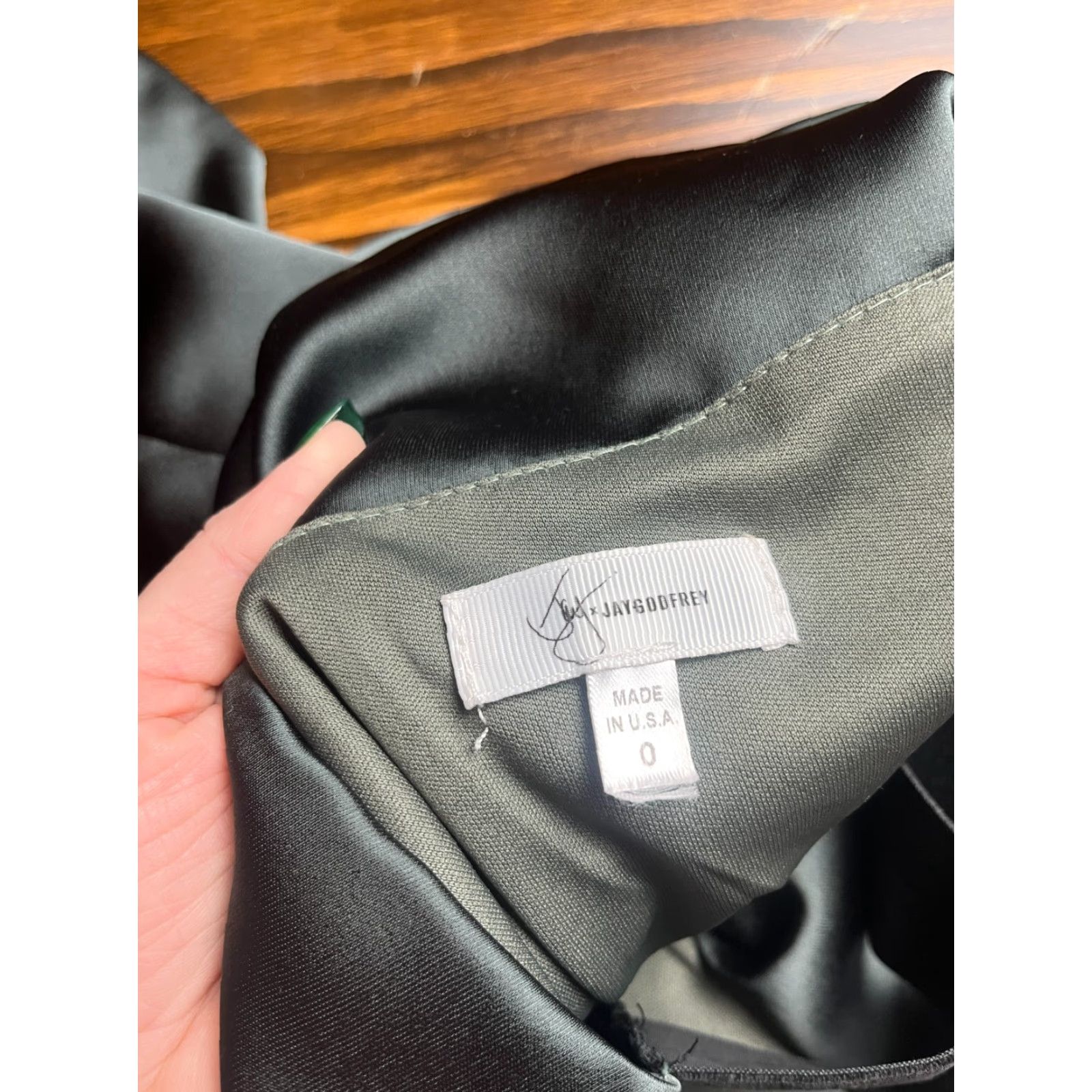 Vintage JAY GODFREY Dress Women's Size 0 Green Short Sleeve Slouchy Back Size 25" / US 0 / IT 36 - 8 Thumbnail