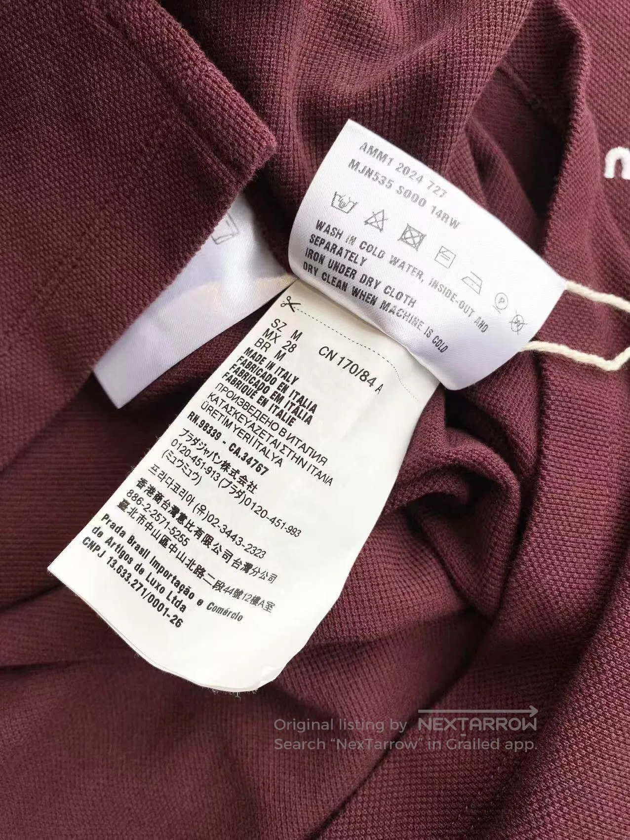 Miu Miu Miu Miu SS24 monogram embroidered short sleeves| Size M / US 6-8 / IT 42-44 - 5 Thumbnail