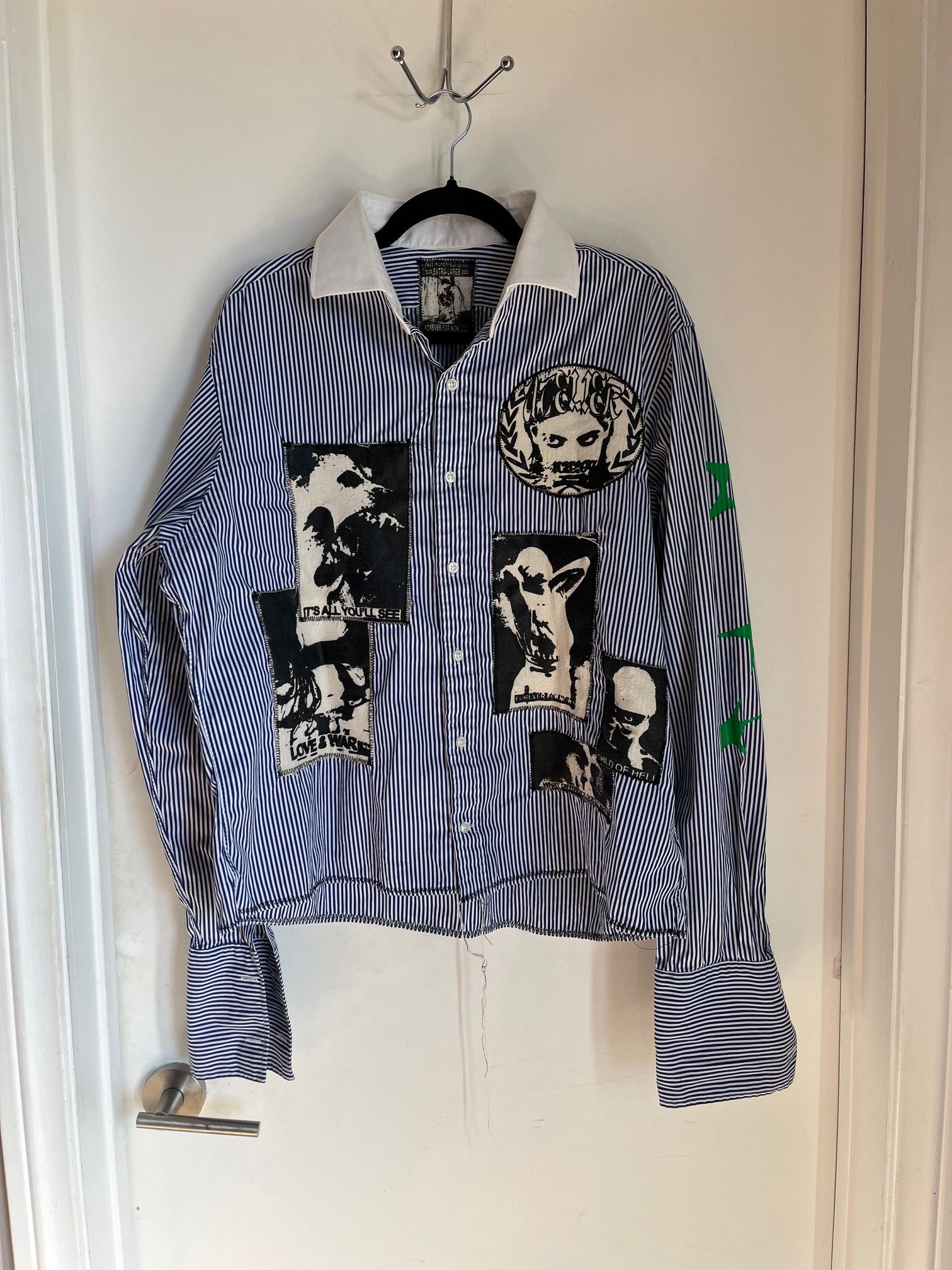 Other Made by Atelier Striped Screenprint Patched Shirt XL Size US XL / EU 56 / 4 - 1 Thumbnail