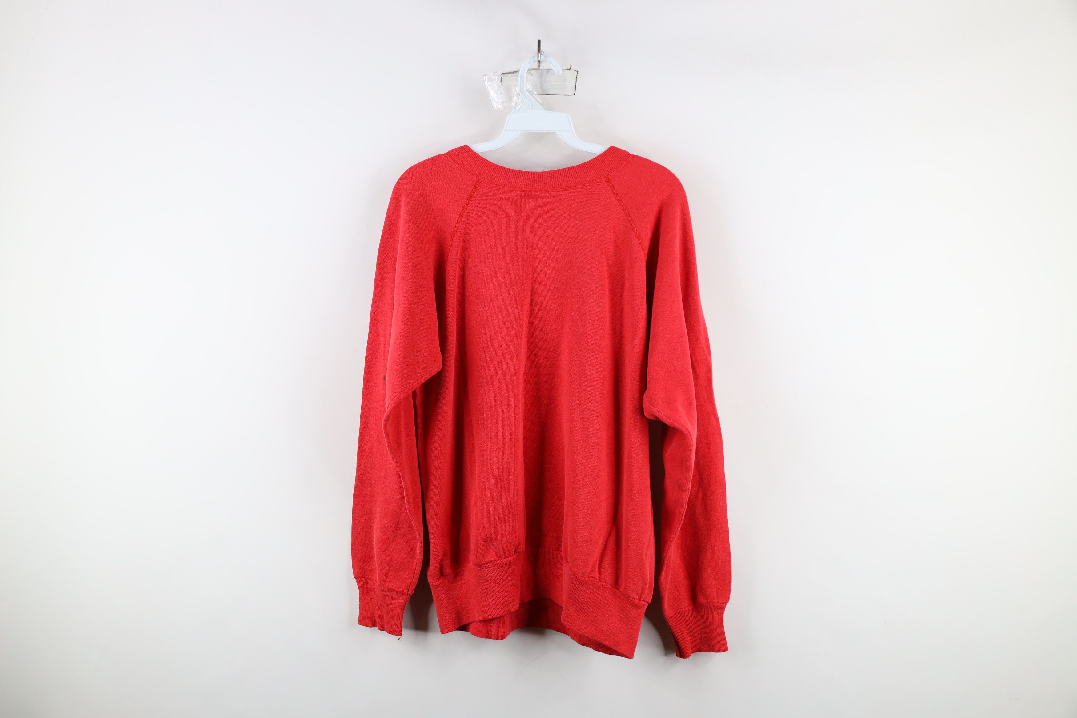 Vintage Vintage 70s 80s Streetwear Crewneck Sweatshirt Red USA Size US L / EU 52-54 / 3 - 12 Thumbnail