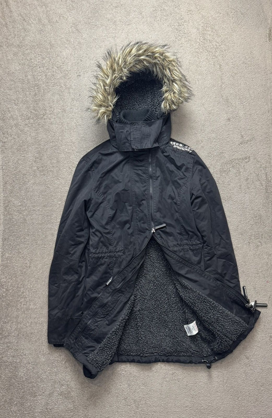 If Six Was Nine × Japanese Brand × Le Grande Bleu (L.G.B.) Superdry Y2K Faux Fur Parka Jacket Ifsixwasnine LGB styled Size M / US 6-8 / IT 42-44 - 4 Thumbnail