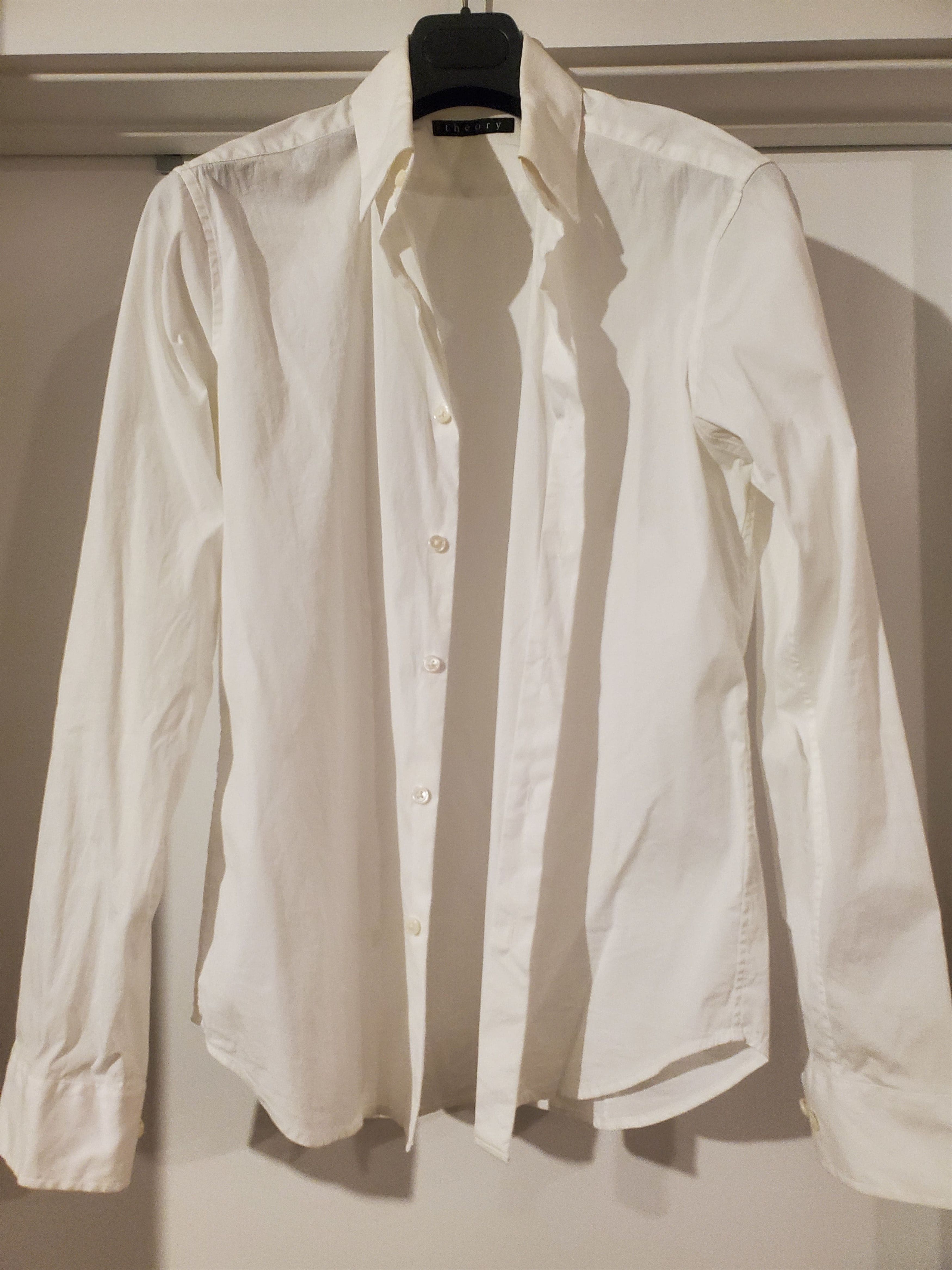 Theory Theory Sylvain White Shirt Sz. Small Size US S / EU 44-46 / 1 - 1 Thumbnail