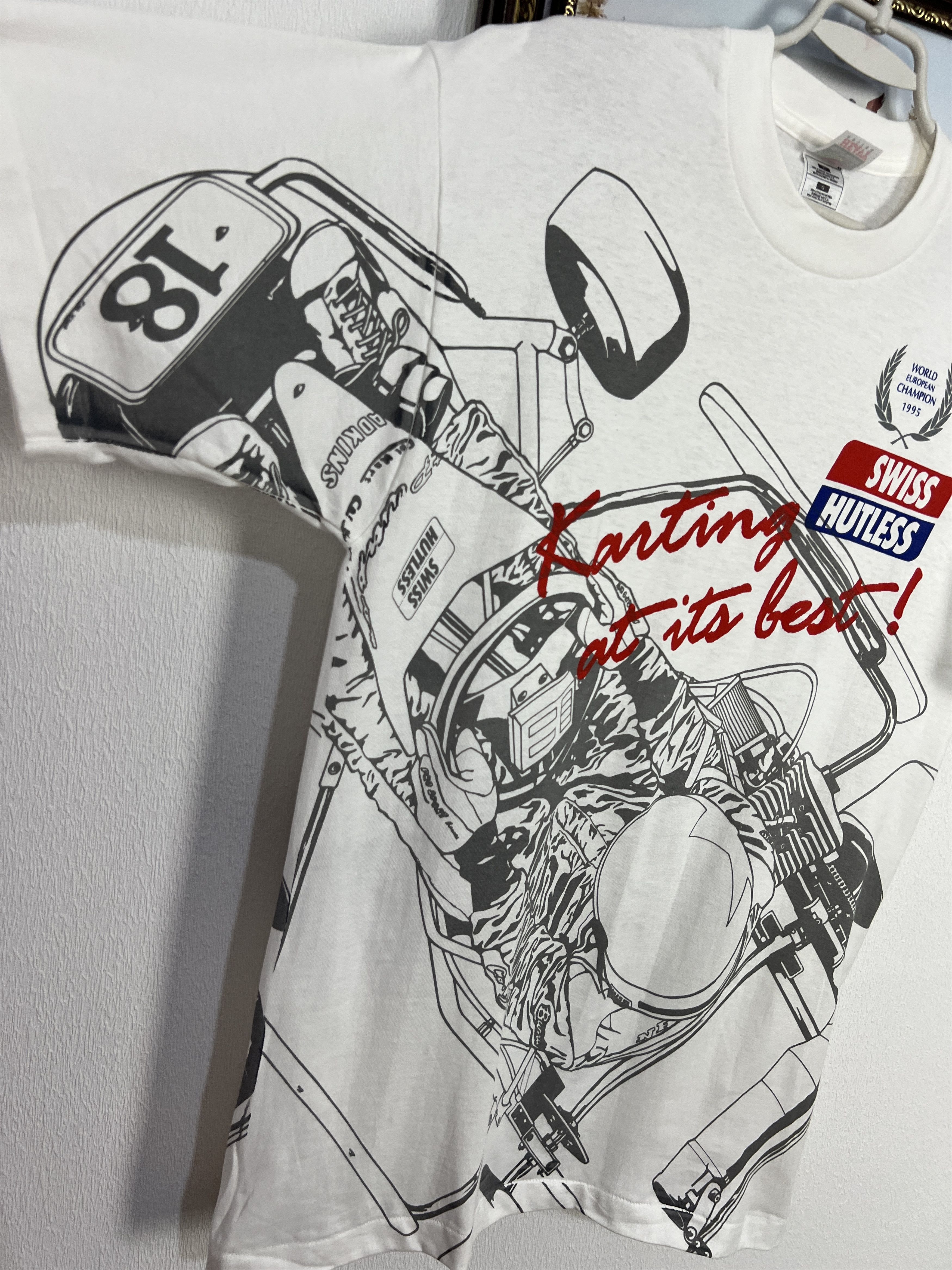 Vintage Vintage World European Champion Racing All Over Tee Shirt Size US L / EU 52-54 / 3 - 3 Thumbnail