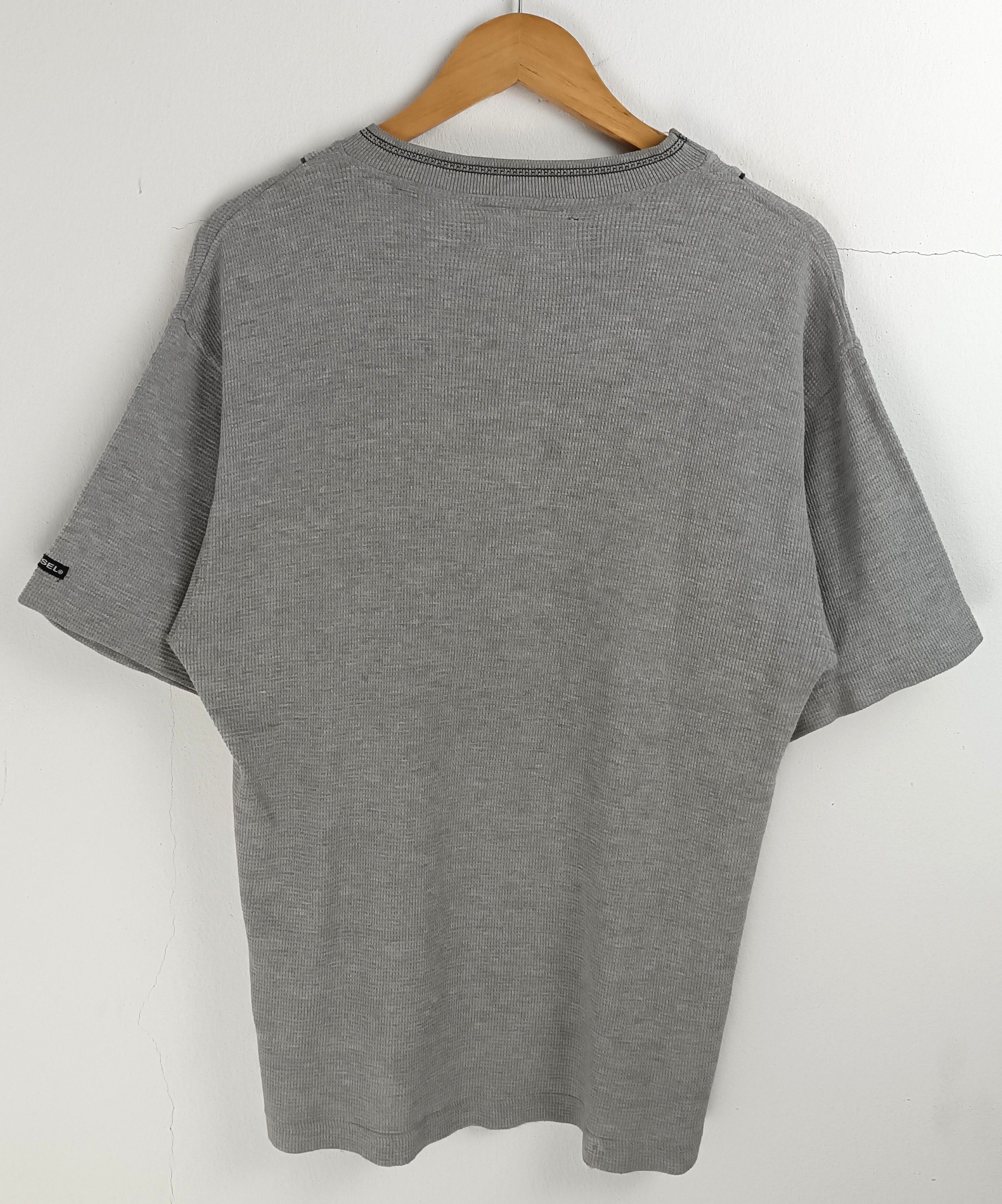 Vintage VINTAGE 2000s DIE-SEL WAFFLE KNIT EMBROID LOGO Y2K VERY RARE Size US L / EU 52-54 / 3 - 4 Thumbnail