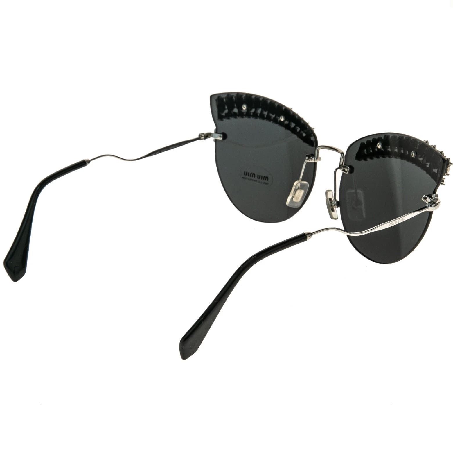Miu Miu MIU MIU MU58TS 58T SCENIQUE CRYSTAL Jewel Silver Sunglass Size ONE SIZE - 6 Thumbnail