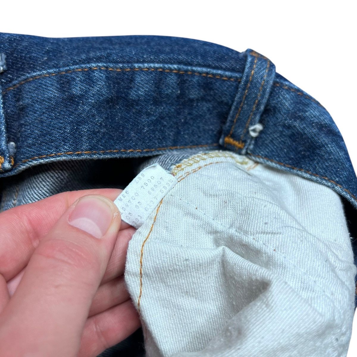 Levi's Vtg 1980s Levi’s 701 Button Fly Student USA Blue Denim Pants Size 24" / US 00 / IT 34 - 5 Thumbnail