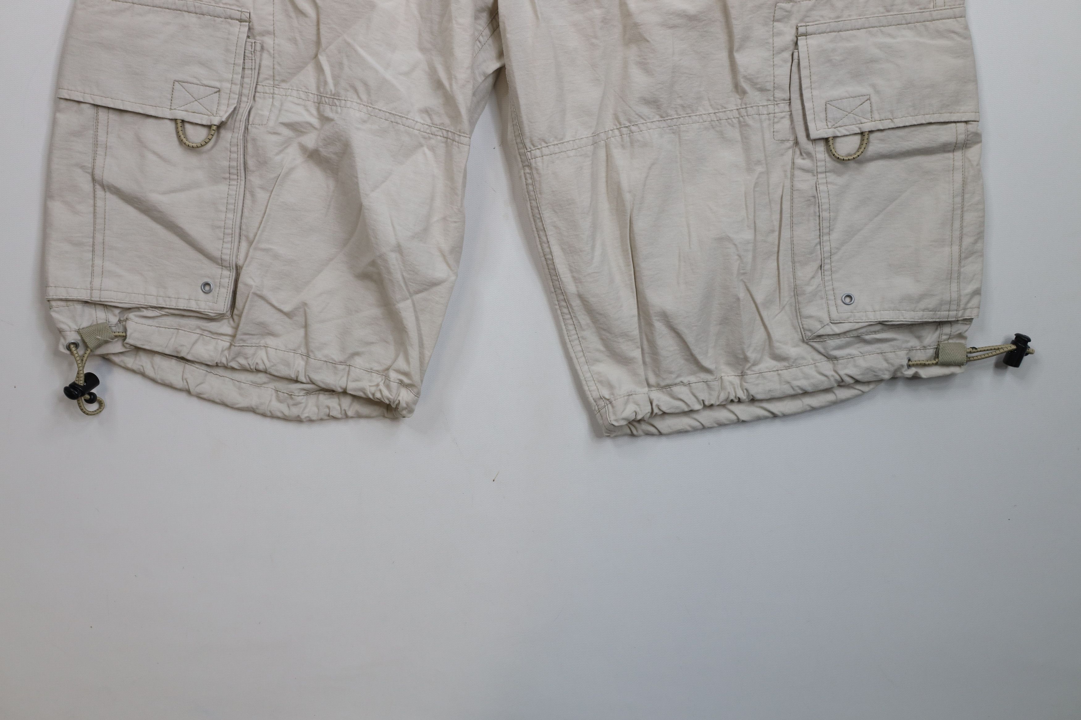 Vintage Vintage 90s Y2K Streetwear Fit Big Pocket Cargo Shorts Beige Size US 34 / EU 50 - 4 Thumbnail