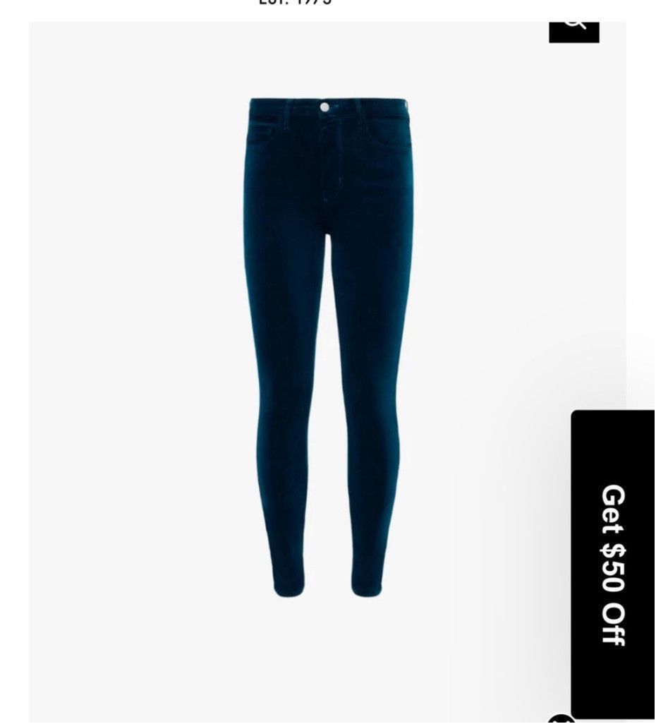 Women's L'AGENCE Pants Size 24 velvet Teal Monique