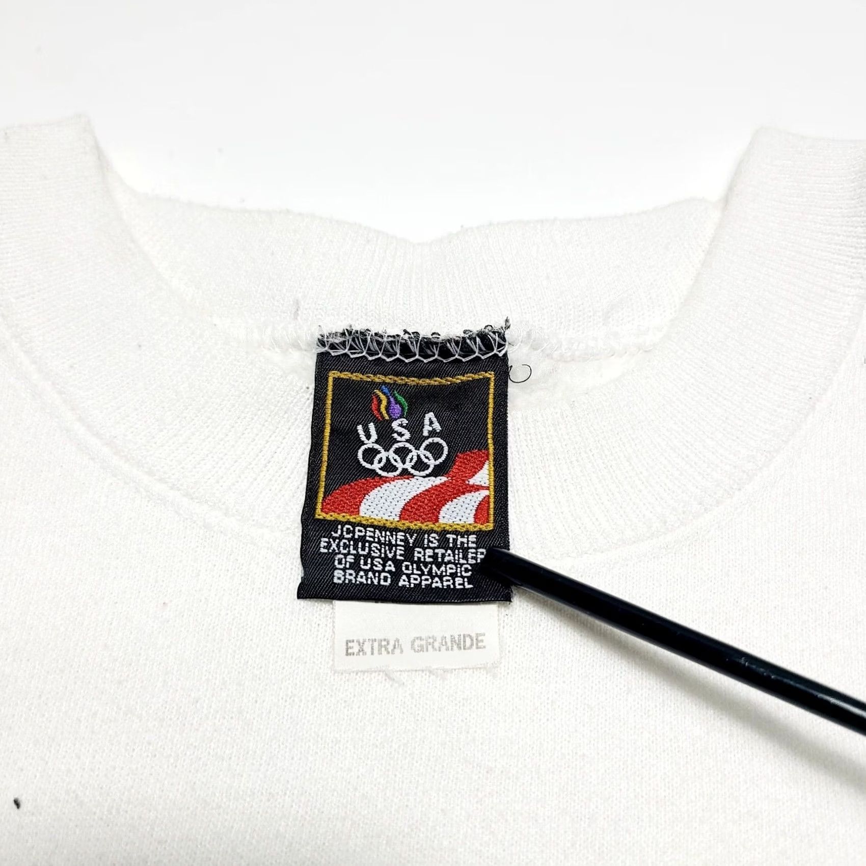 Penn VINTAGE USA Olympics JC Penny White Crewneck Sweatshirt Men’s Size XL Size US XL / EU 56 / 4 - 5 Thumbnail