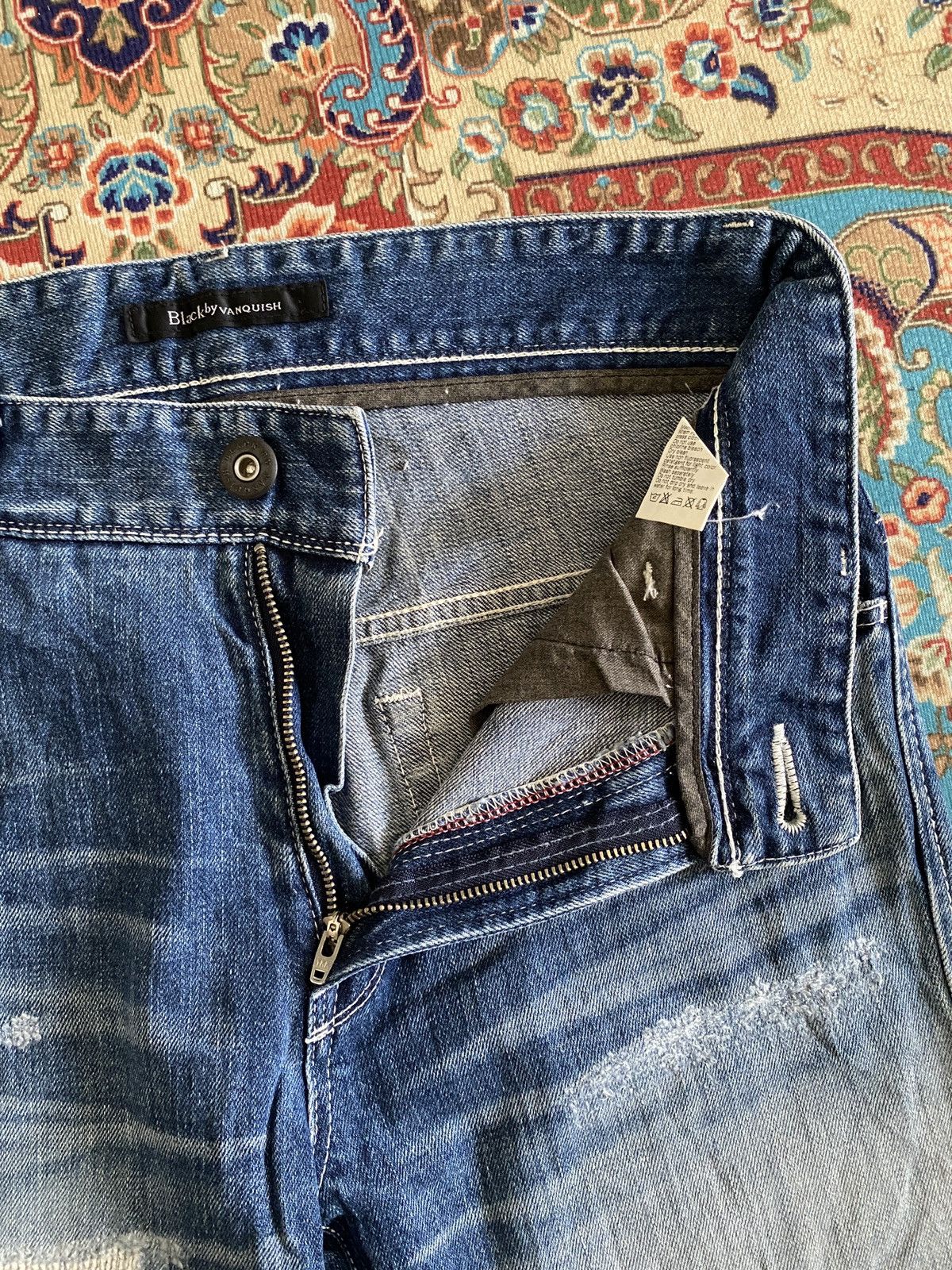 Japanese Brand × Vanquish Japanese Brand Black By Vanquish Distressed Denim Size US 29 - 12 Thumbnail