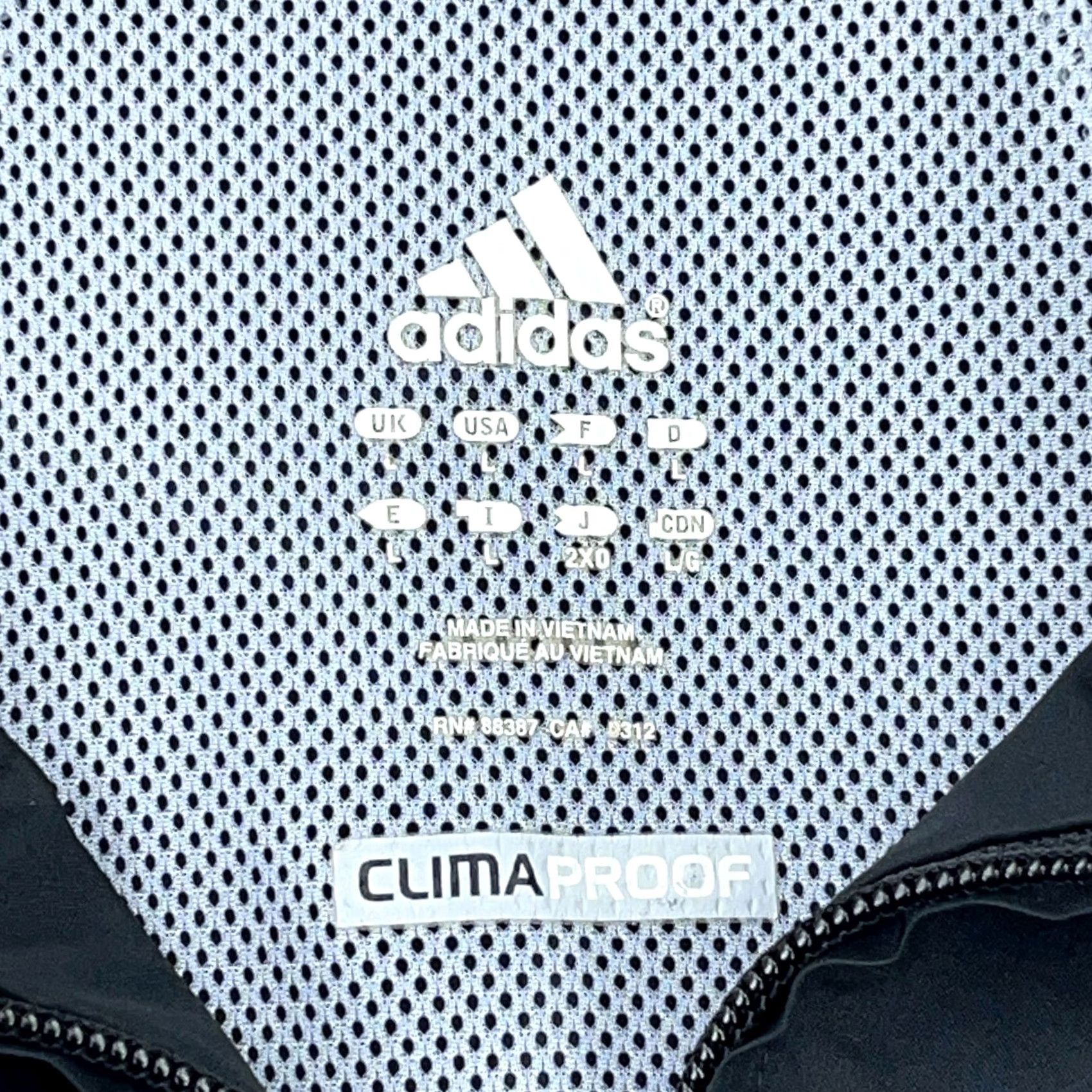 Adidas Adidas Jacket Men L Black Windbreaker Clima Proof 3 Stripes Size US L / EU 52-54 / 3 - 6 Thumbnail