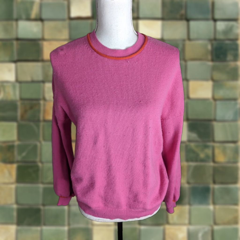 Boden Boden Hot Pink Puff Sleeve Sweatshirt Size 2 XS S8S Womens Crew Neck Pullover Long Sleeve Shirt Pullover Size XS / US 0-2 / IT 36-38 - 1 Thumbnail