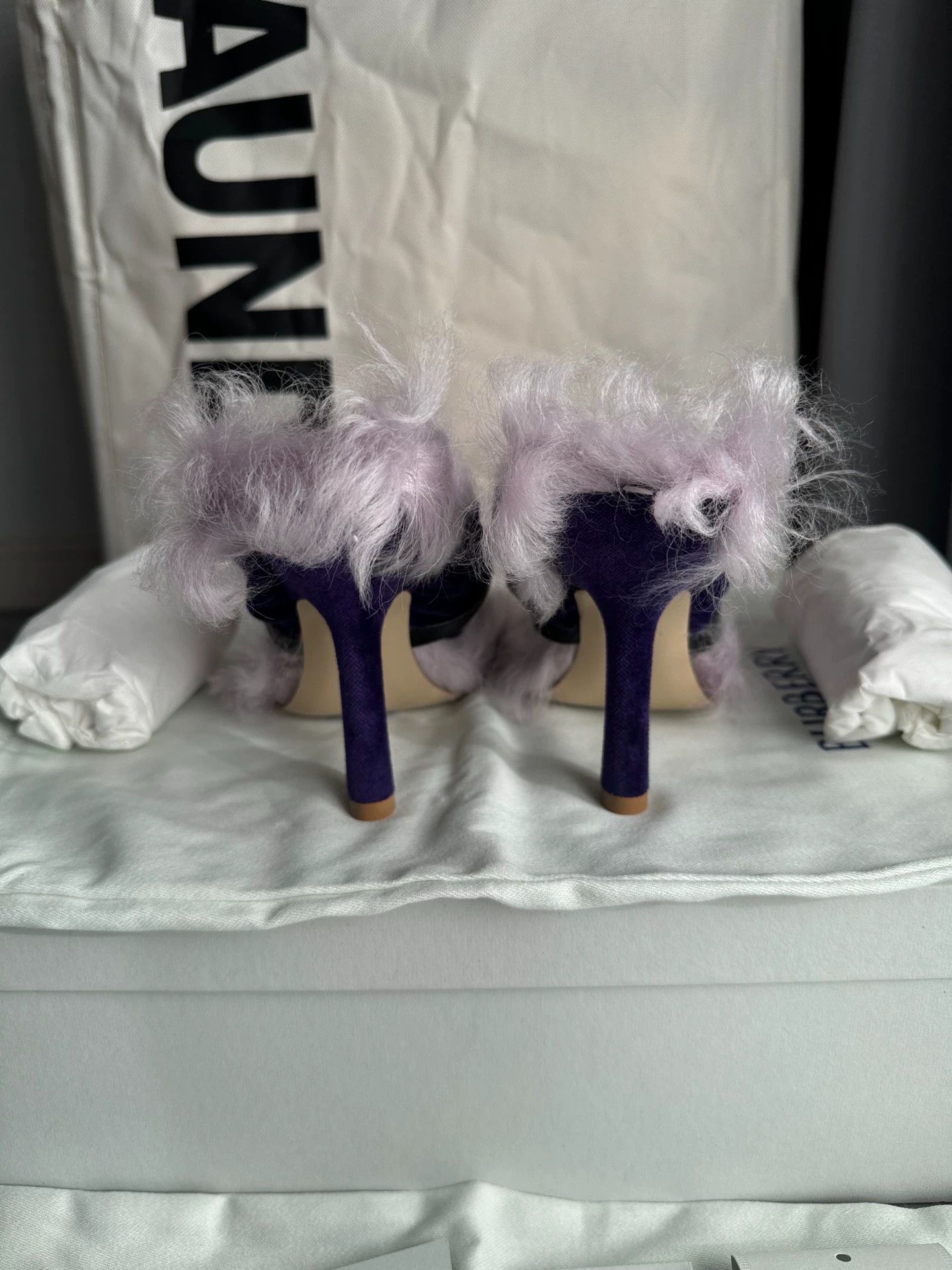 Burberry Burberry Faux Fur Pumps Pink/Purple 38 Size US 7.5 / IT 37.5 - 5 Thumbnail