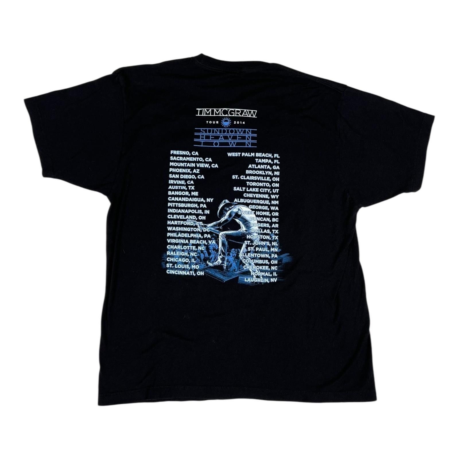 Other Tim McGraw Shirt Mens XL Black Sundown Heaven Town Tour 2014 Size US XL / EU 56 / 4 - 3 Thumbnail