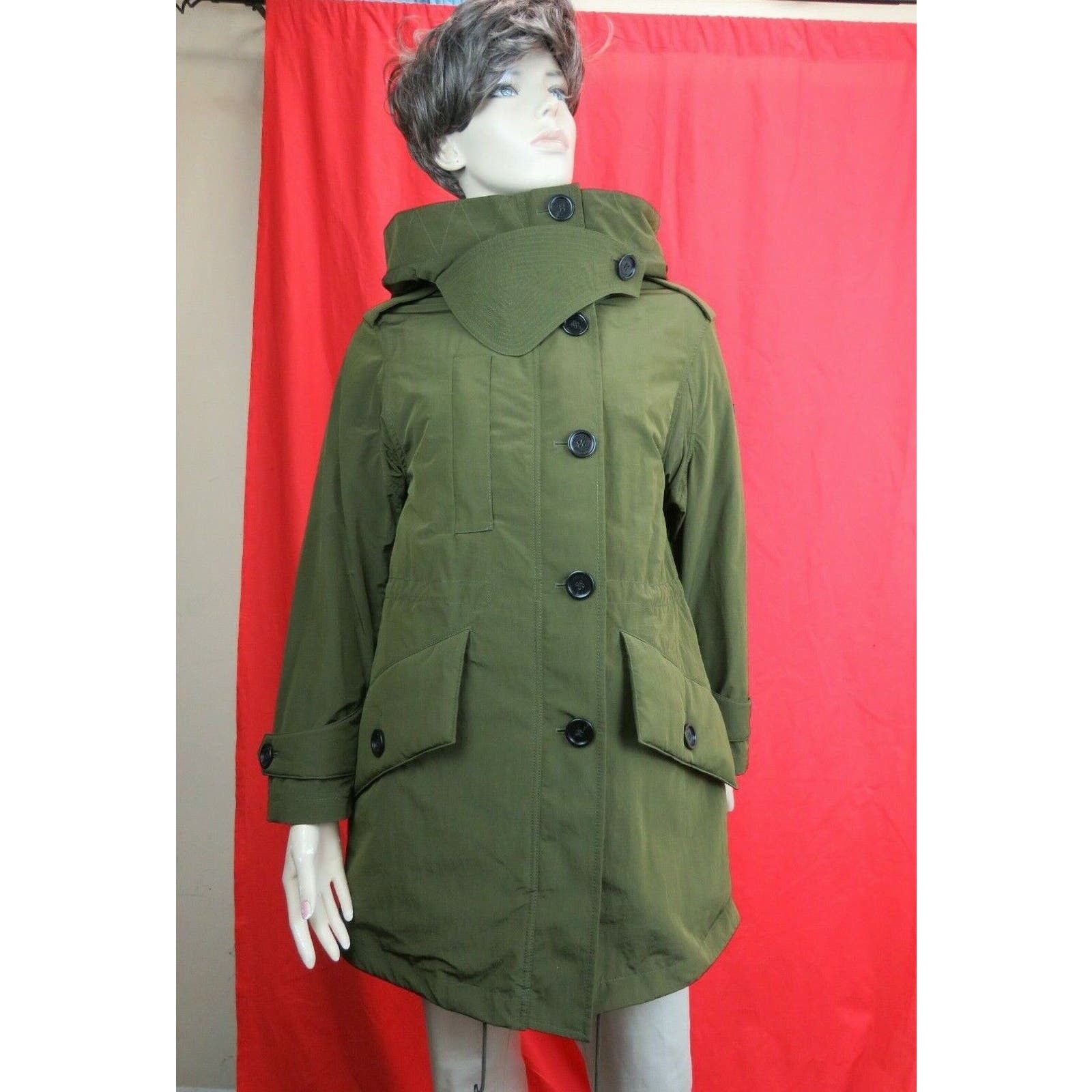 image of Burberry Ramsford 3-In-1 Green Warmer Hooded Coat Jacket Us 12 Eur 46, Women's (Size XL)