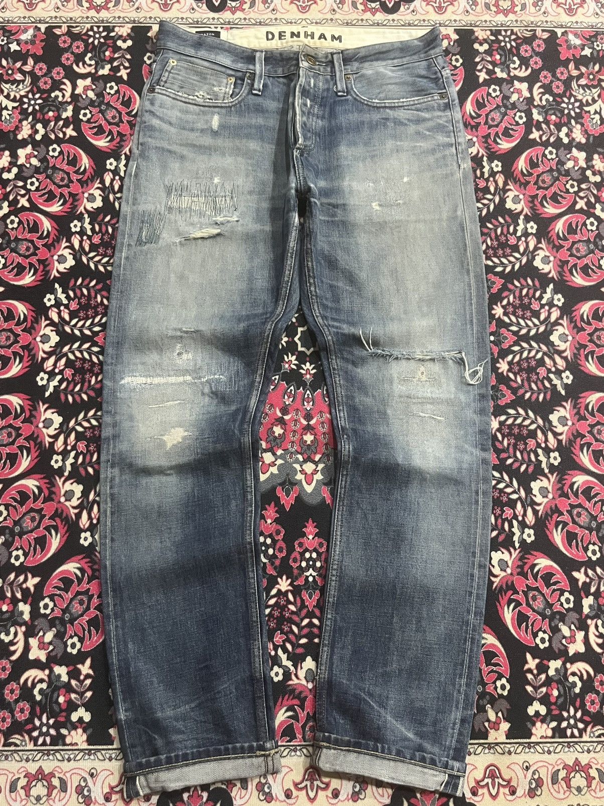 DENHAM Denham Cutter Jeans W29 L32 Slim Dry Japanese Selvedge 