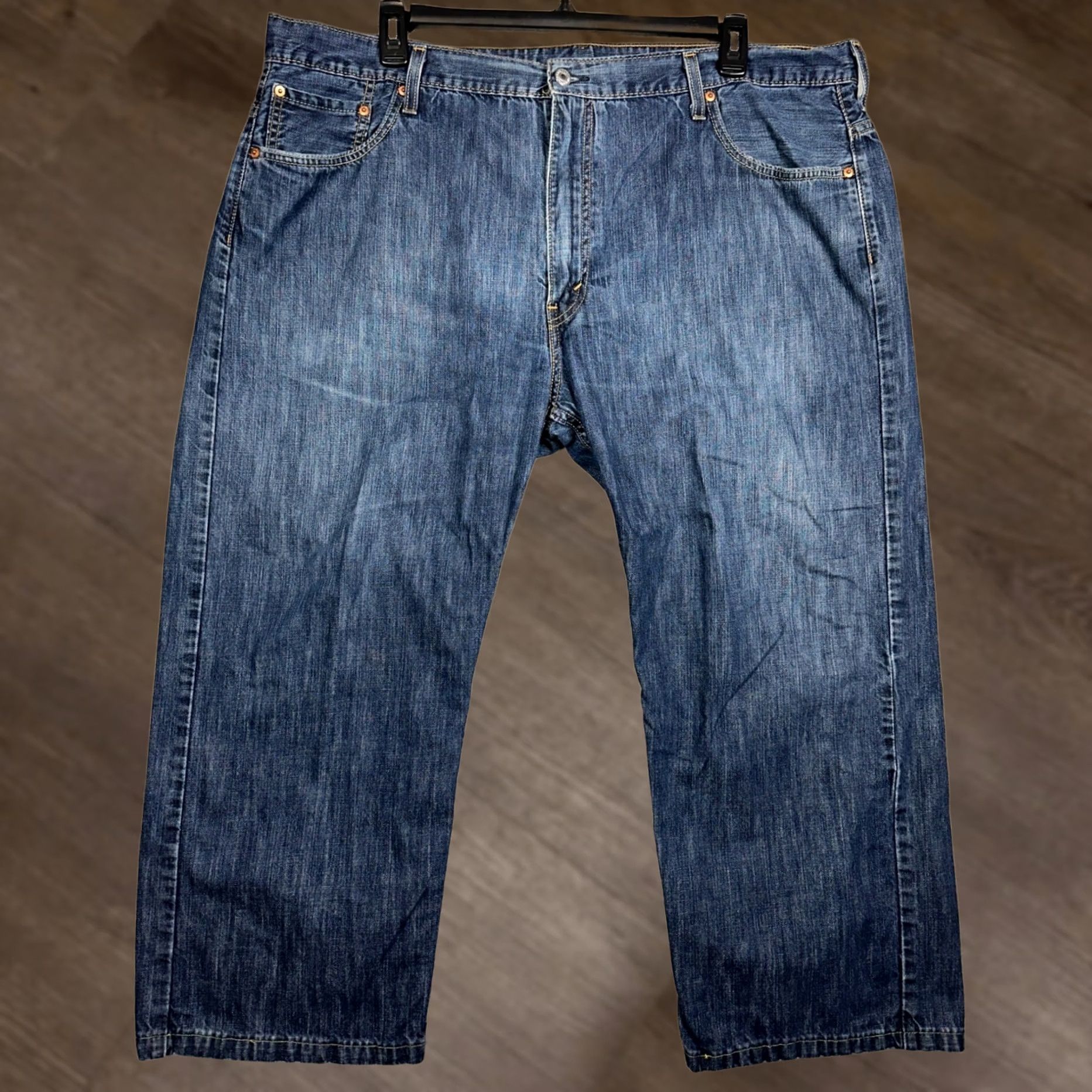 Levi's Levi's 569 Jeans Mens 44X27 Loose Straight Medium Washed Blue 5 Pocket Casual EUC Size US 44 / EU 60 - 1 Thumbnail