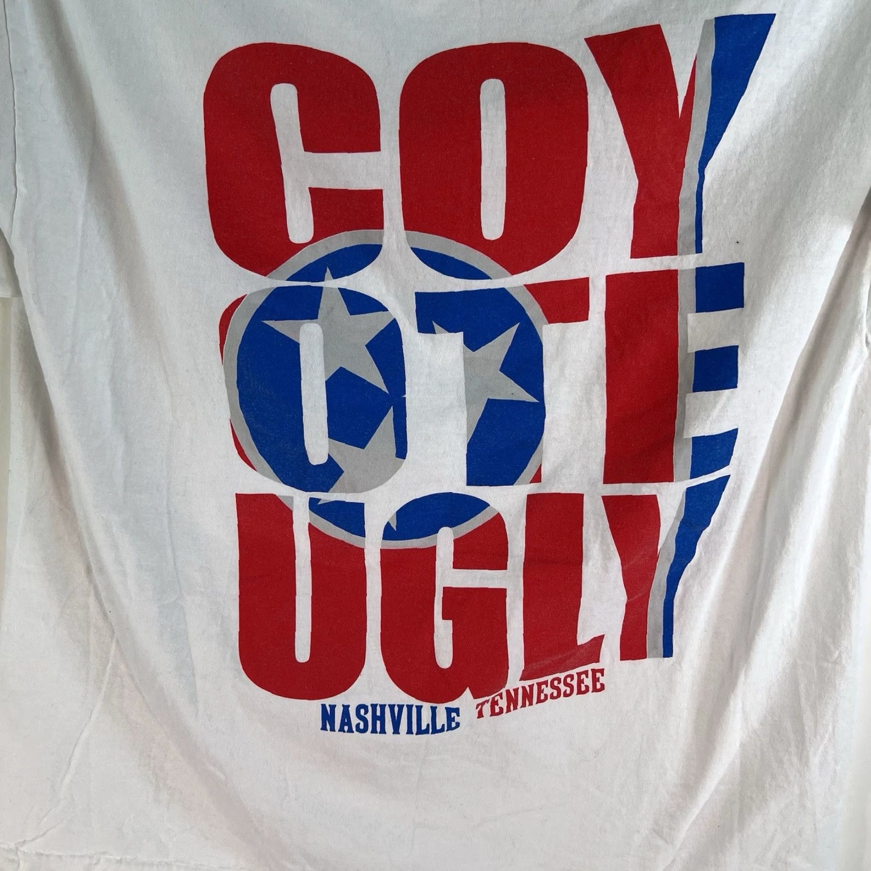 Vintage Coyote 2XL T-Shirt Mens White Graphic Print Crew Neck Limited Edition Nashville TN Cowboy Music Size US XXL / EU 58 / 5 - 2 Thumbnail