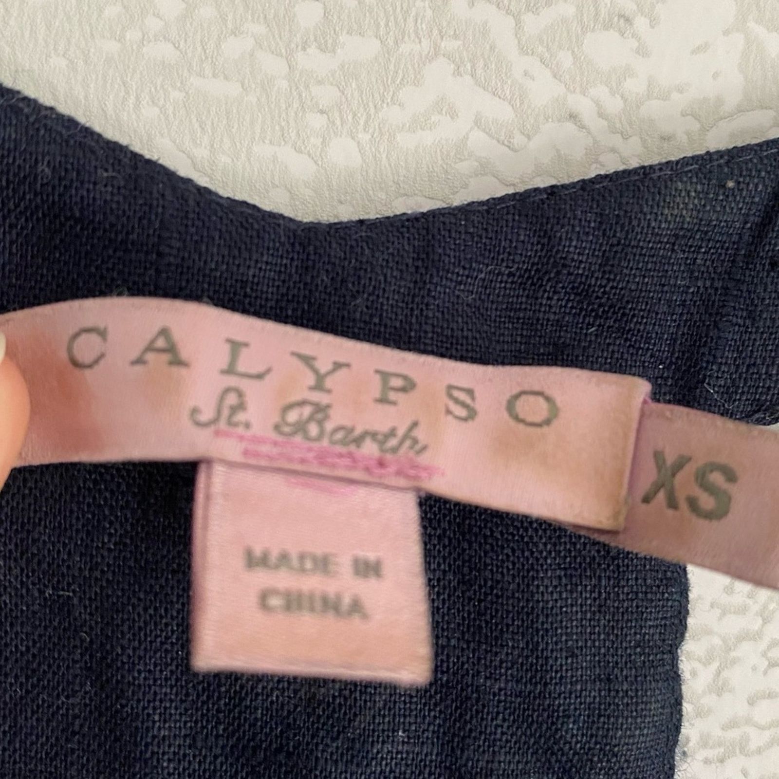Calypso St Barth Calypso St Barth Navy Blue Linen Sequin Neck Tank Dress XS Size XS / US 0-2 / IT 36-38 - 7 Thumbnail