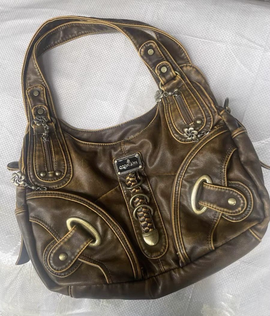 Designer Washed Y2K Retro Vintage Shoulder Capacity Harajuku Bag Size ONE SIZE - 6 Thumbnail