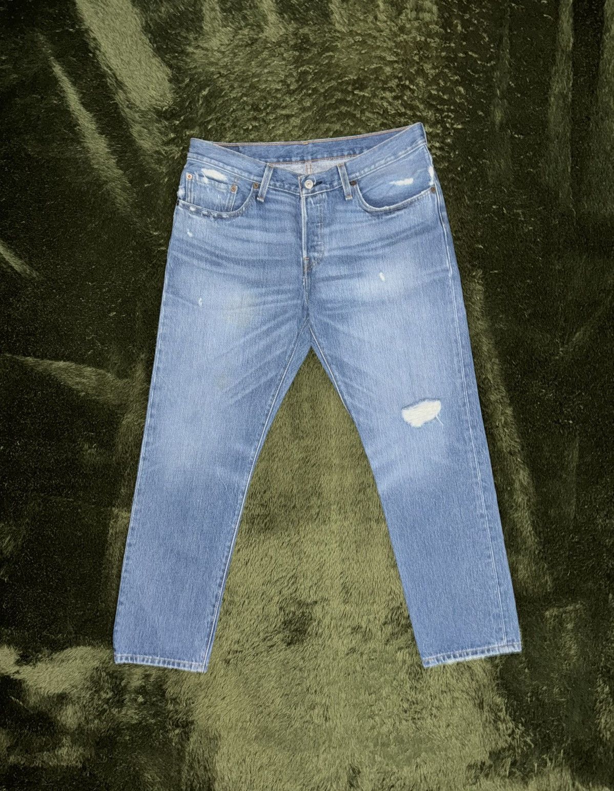 Levi's [W30/L32] Levi’s 501 CT Destroyed Denim Pants Light Indigo Size US 32 / EU 48 - 1 Thumbnail