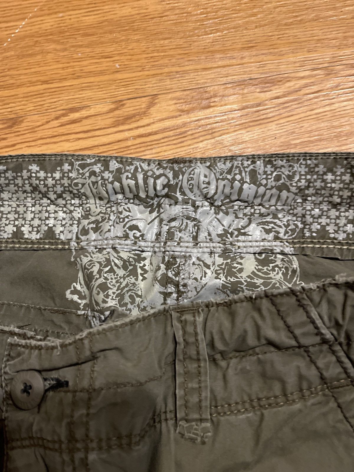 Public Opinion vintage y2k army green public opinion shorts Size US 35 - 3 Thumbnail
