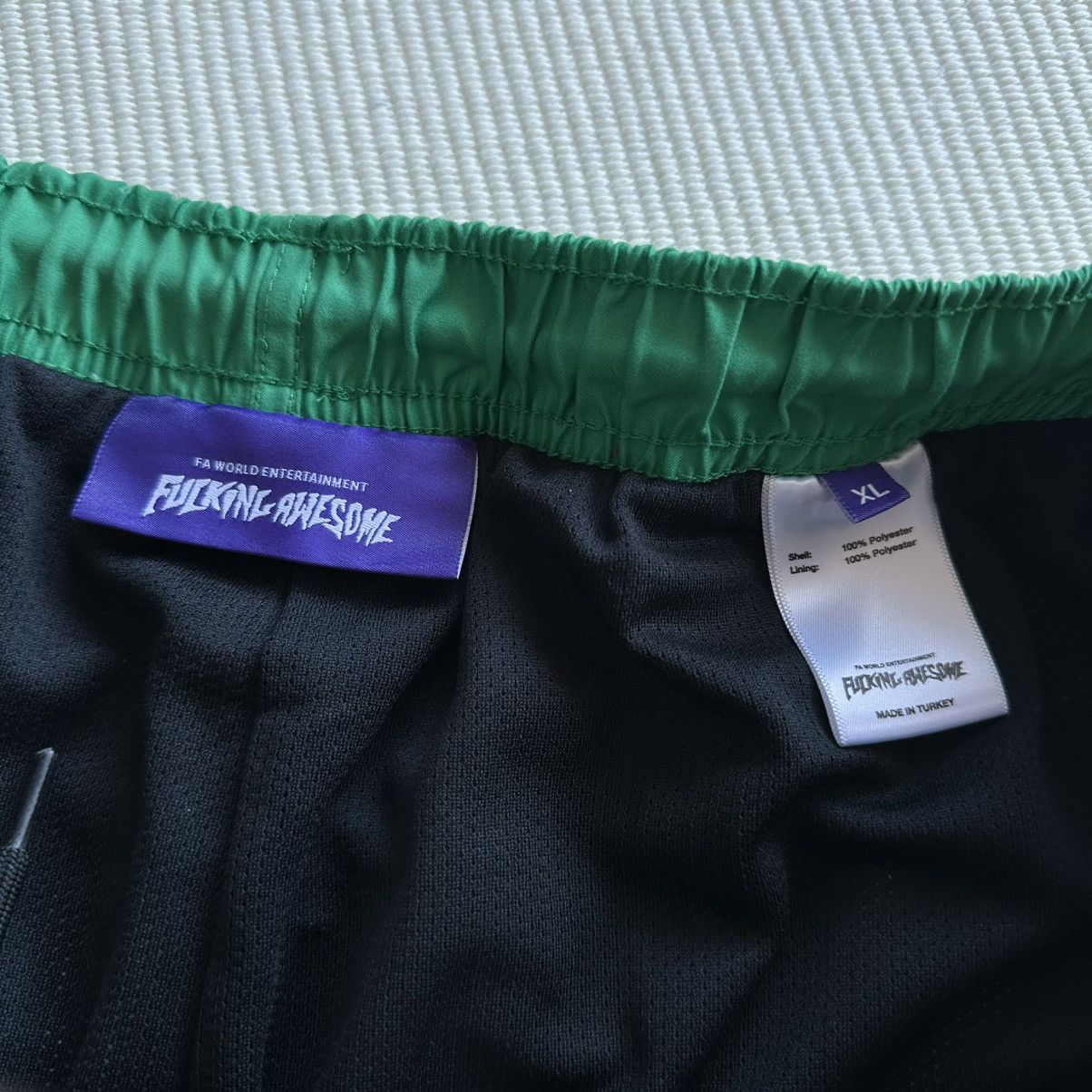 Fucking Awesome FA fuckingawesome Green Nylon Shorts Size US 36 / EU 52 - 4 Thumbnail