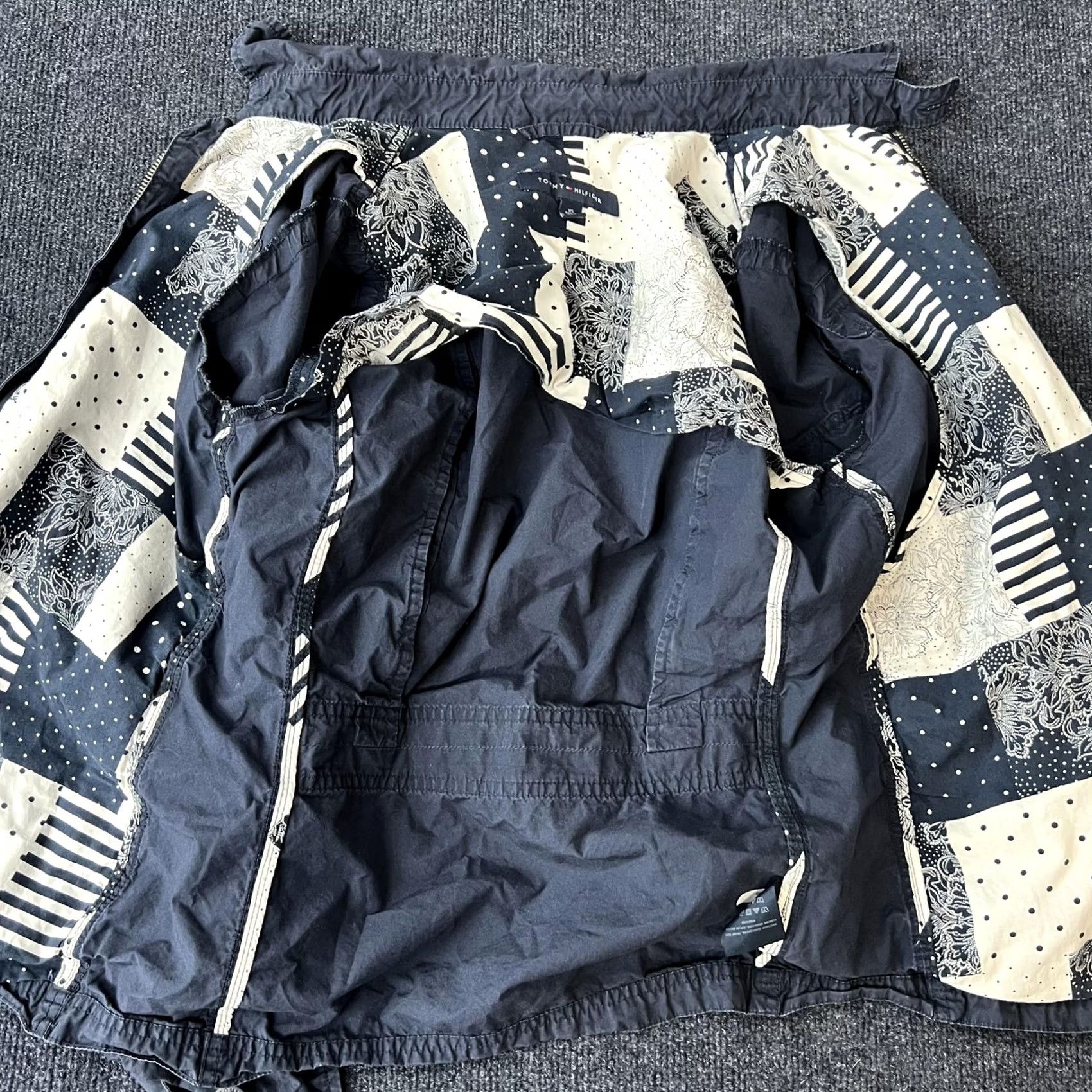 Tommy Hilfiger VINTAGE Tommy Hilfiger Jacket Womens XS Blue Cotton Twill Military Utility Zip Lined Size XS / US 0-2 / IT 36-38 - 2 Thumbnail