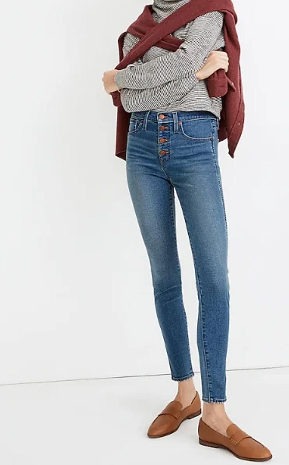 Madewell Madewell 10" High-Rise Roadtripper Skinny Jeans - Button -23 Size 23" - 1 Thumbnail