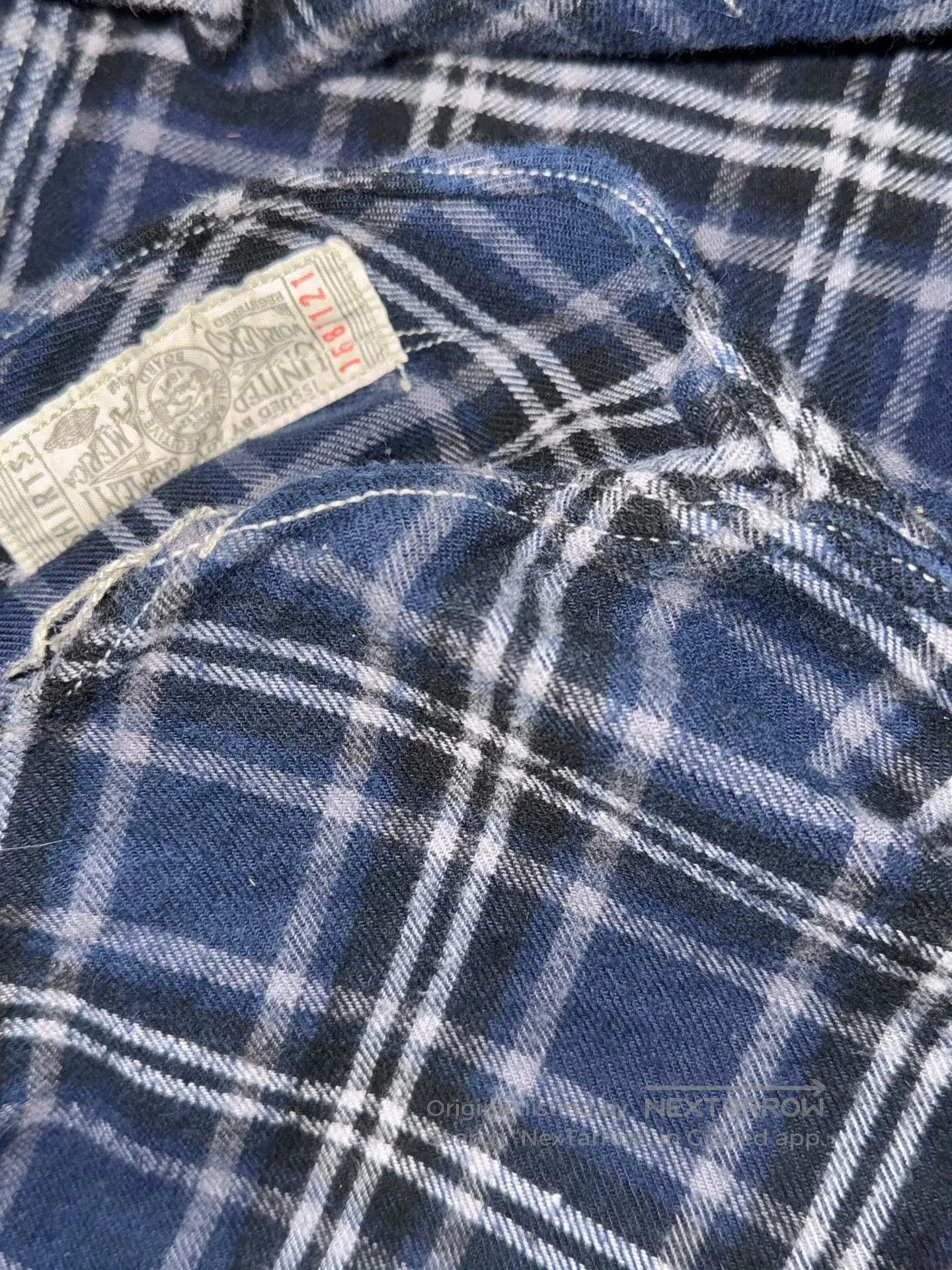 Freewheelers Navy Gray Flannel Shirt Size 16. Size US L / EU 52-54 / 3 - 7 Thumbnail