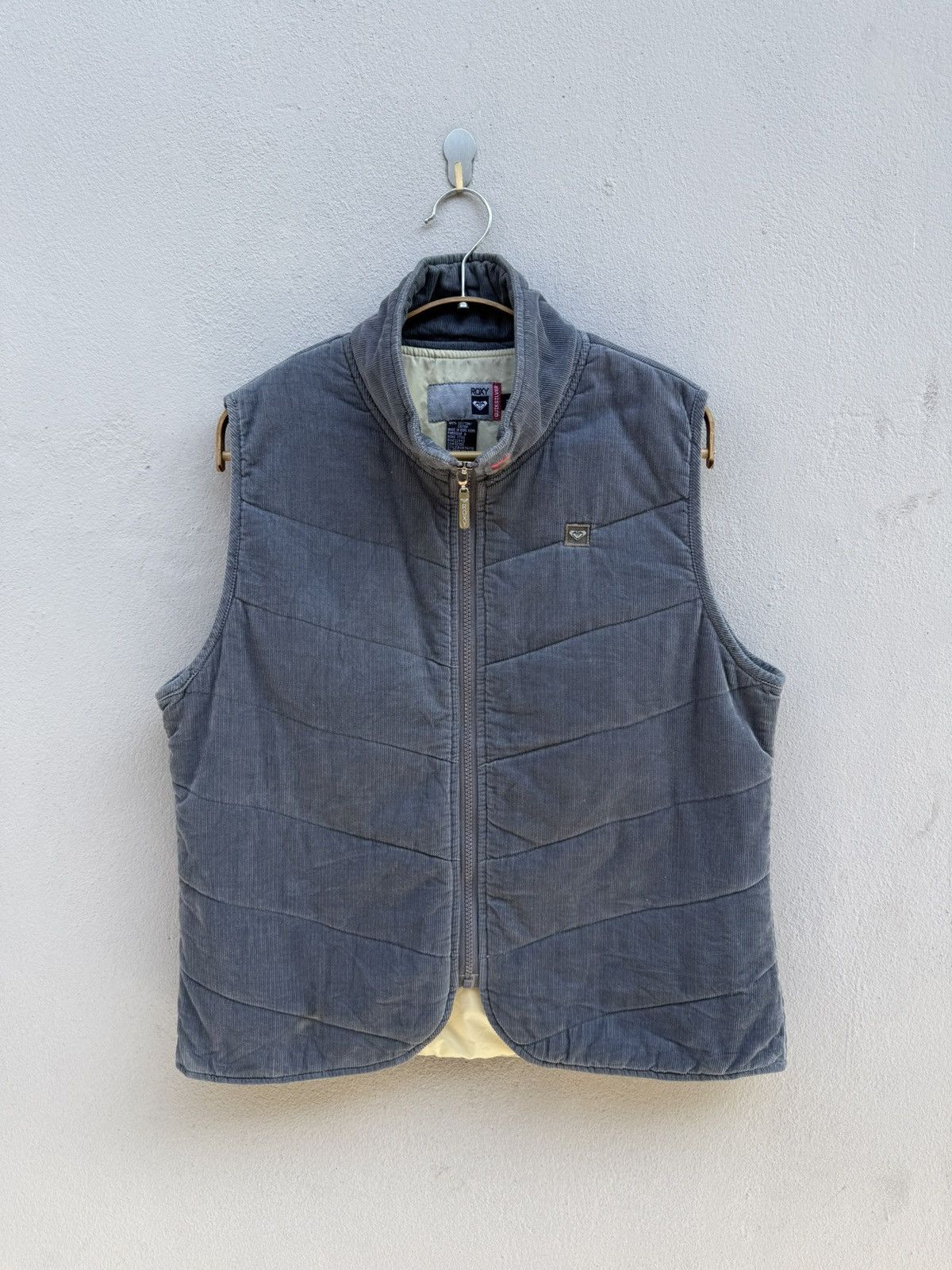 Quiksilver 90’s QUIKSILVER Roxy Embroidery Corduroy Puffer Vest Jacket Size XL / US 12-14 / IT 48-50 - 1 Thumbnail