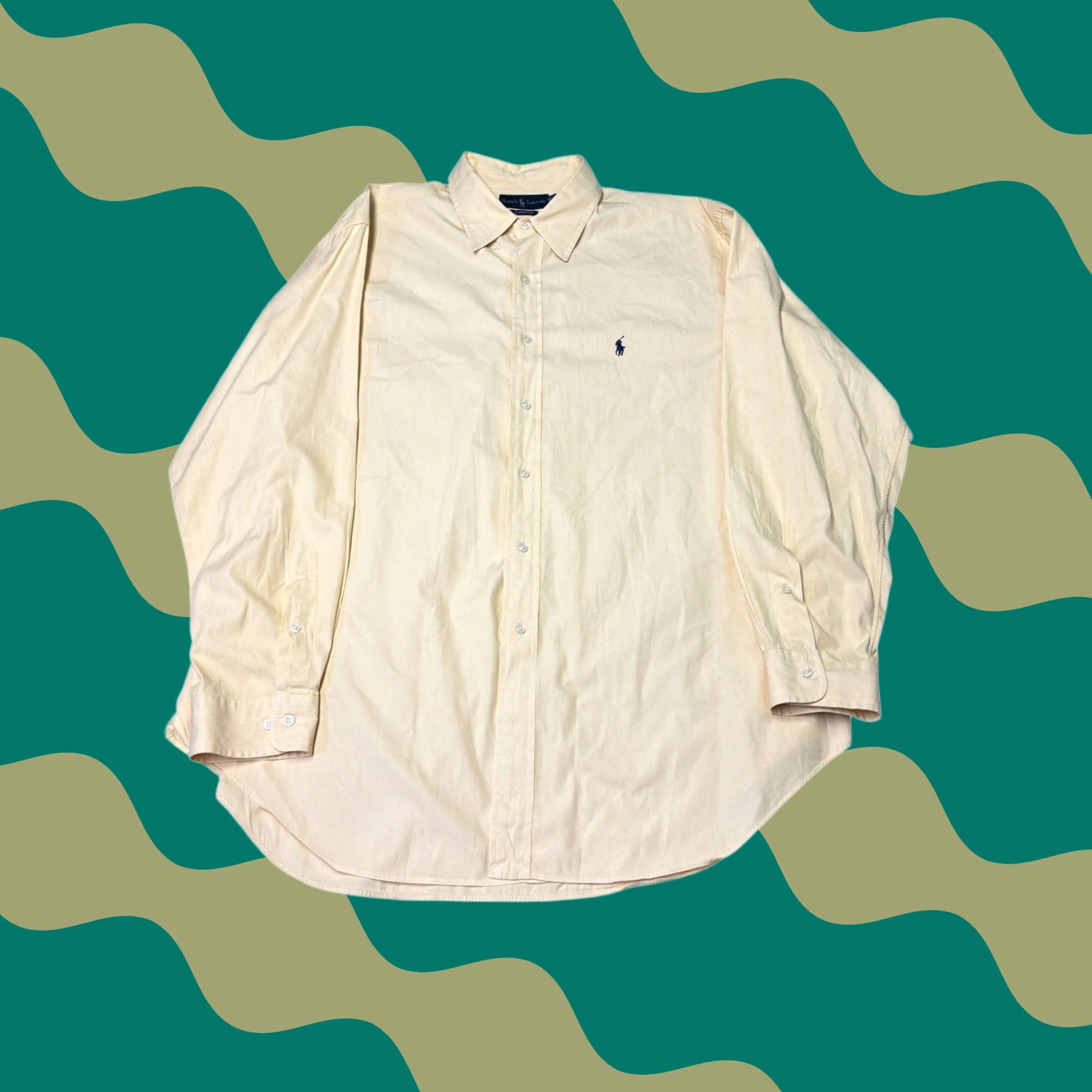 Ralph Lauren Ralph Lauren Mens Button-Down Shirt Yellow Striped Classic Fit 2XL Cotton Shirt Mens Size US XXL / EU 58 / 5 - 1 Thumbnail