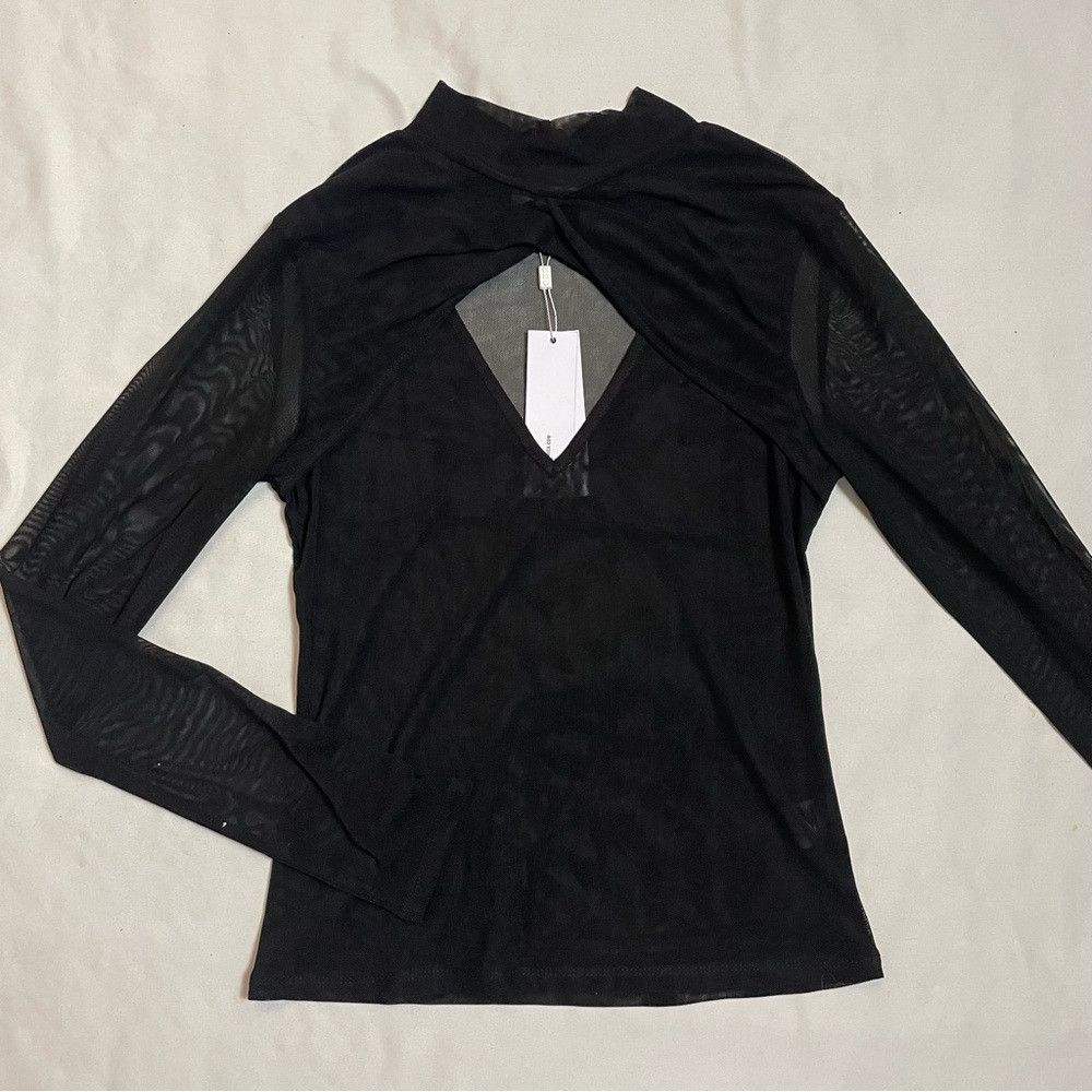 525 America NWT New 525 Mockneck Keyhole Black Top Size S Size S / US 4 / IT 40 - 8 Thumbnail