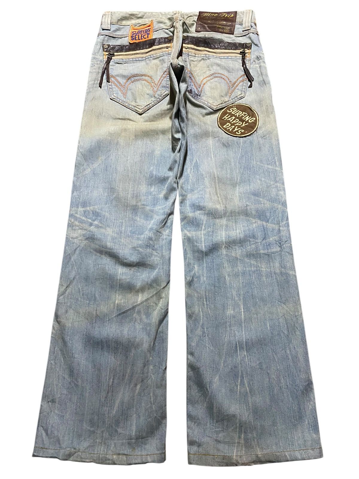 Edwin Edwin Blue Trip Print Dirty Patches Jeans Size US 32 / EU 48 - 2 Thumbnail