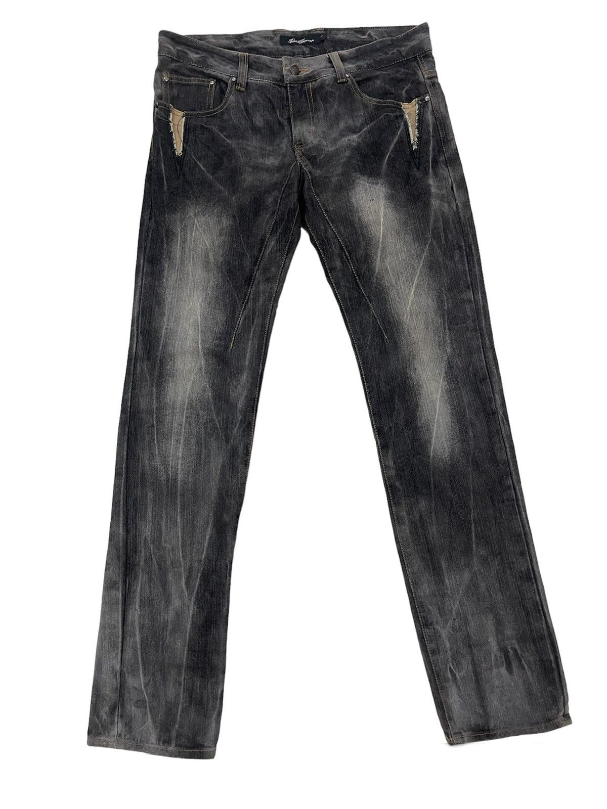 Japanese Brand Hype Flare Jeans Distressed Denim Streetwear Fashion Size US 36 / EU 52 - 1 Thumbnail