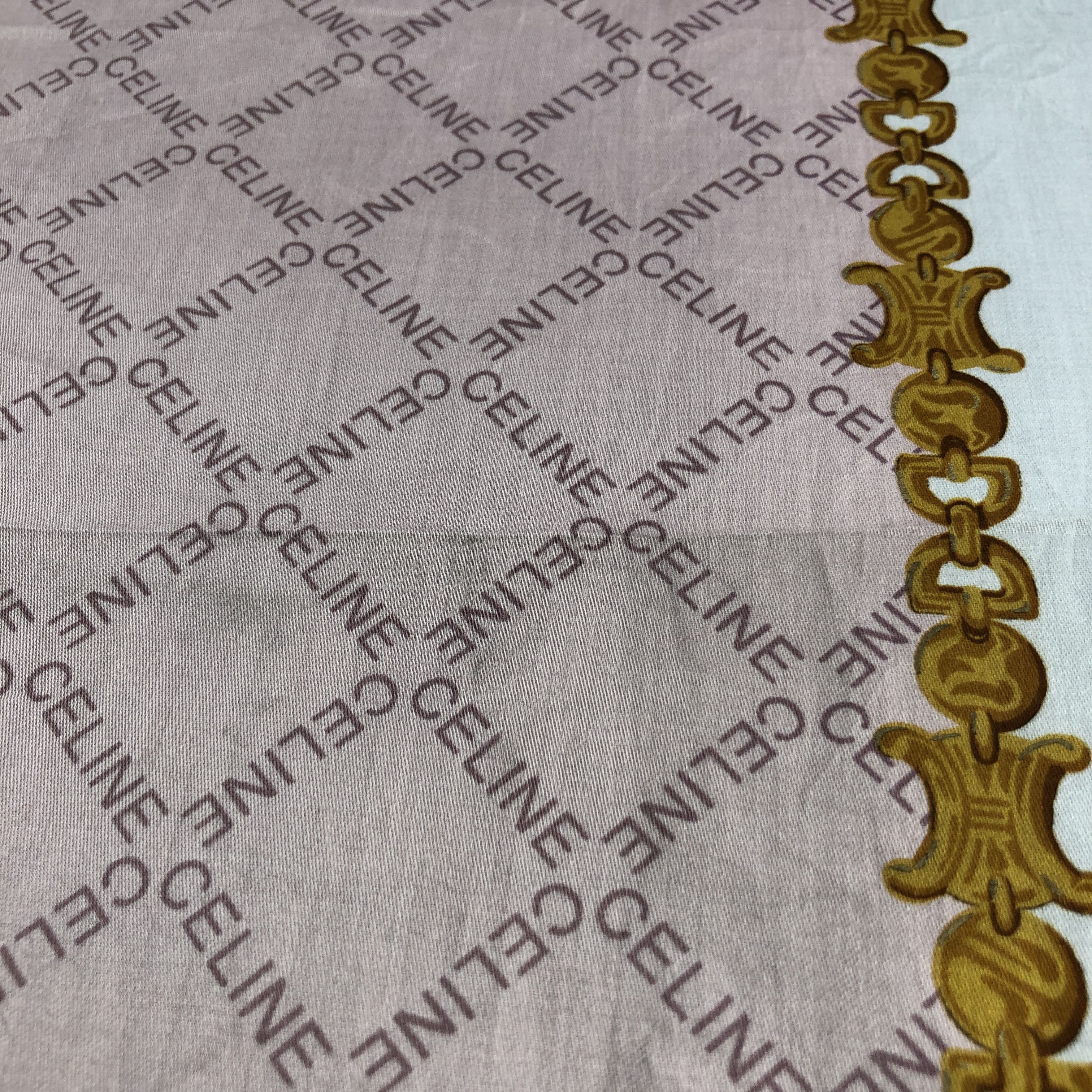 Vintage CeLIne Chains Handkerchief Neckerchief Bandana H2696 Size ONE SIZE - 9 Thumbnail