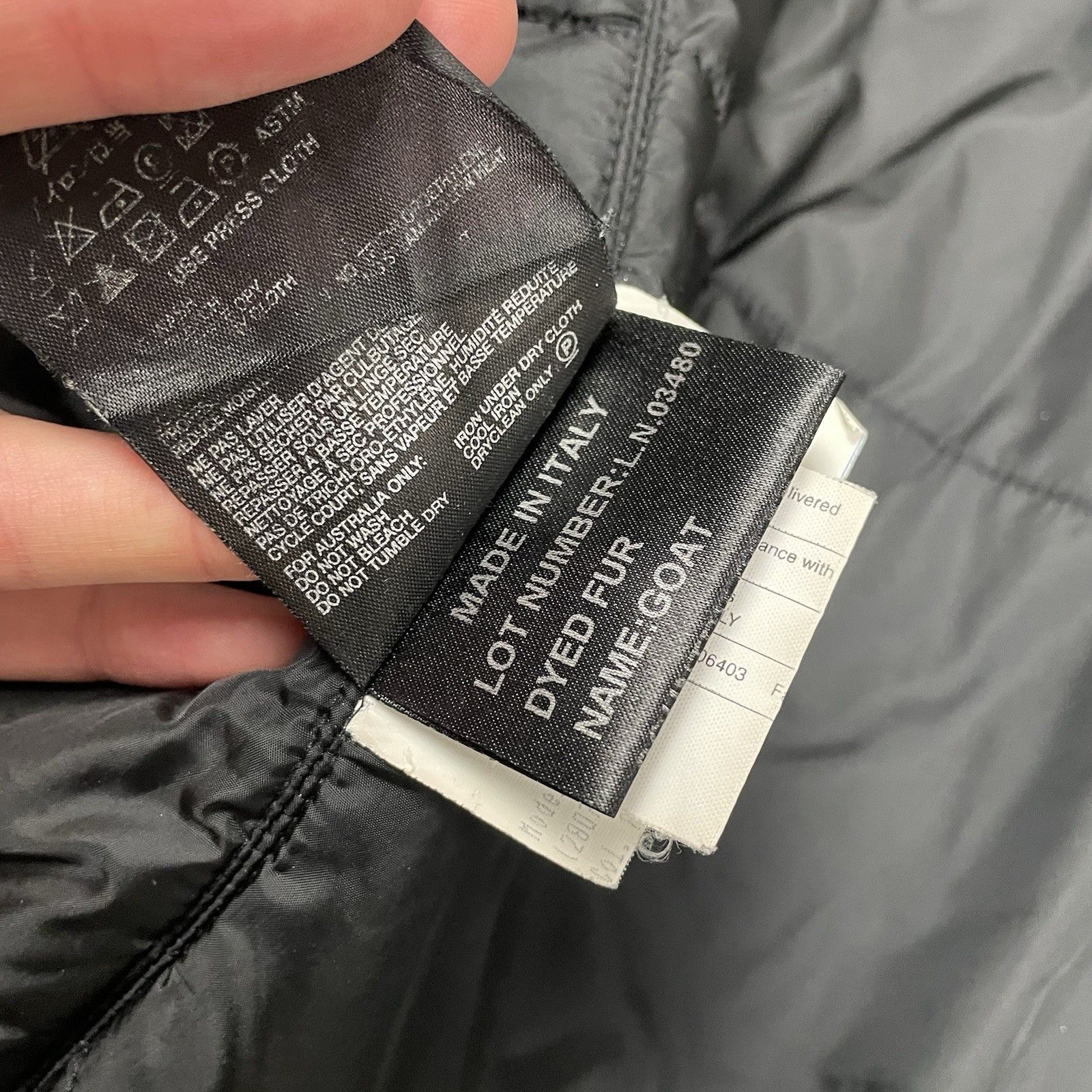 Prada Prada Goretex Jacket Fur Trim Belted Coat Black Goat Fur Size L / US 10 / IT 46 - 12 Thumbnail