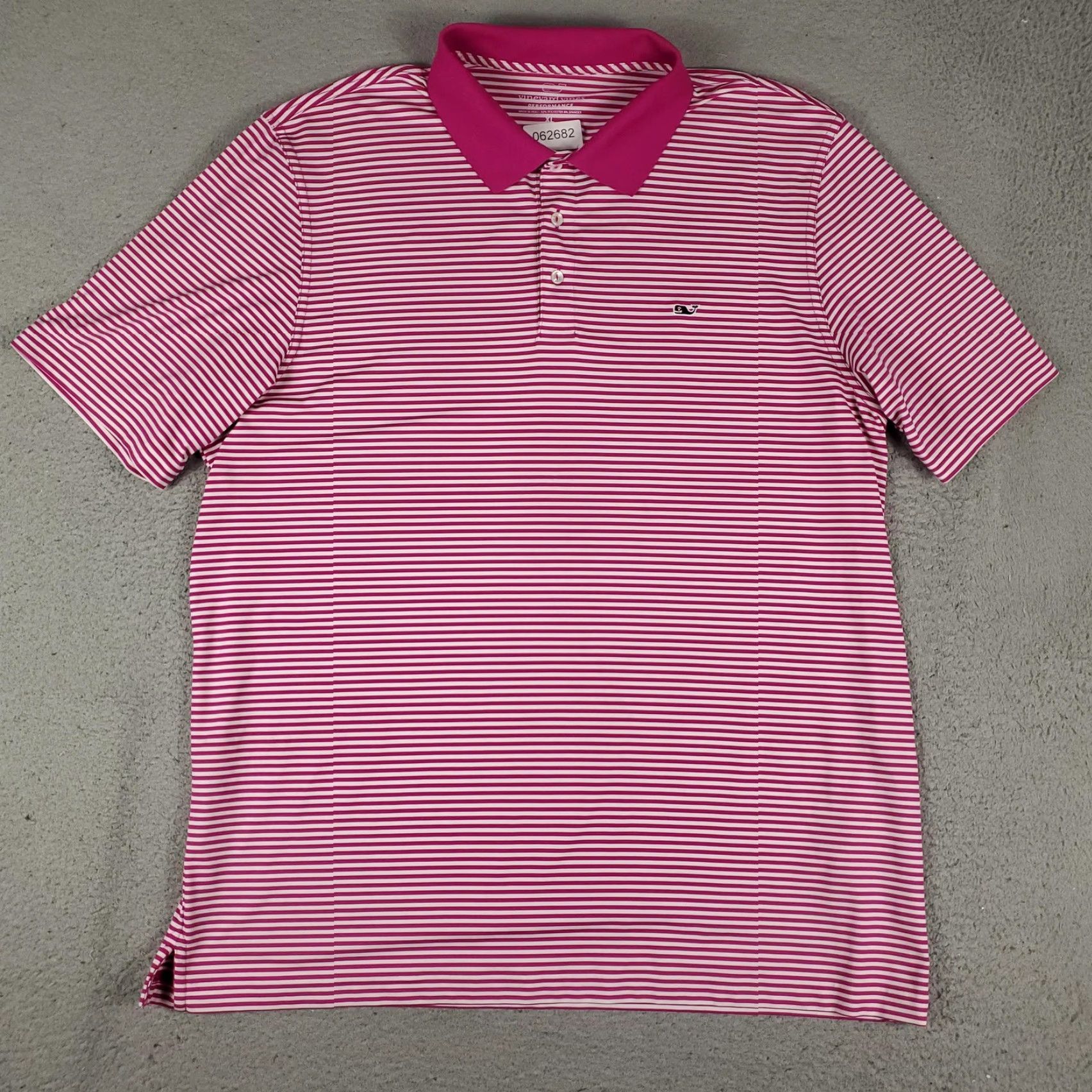 Vineyard Vines Vineyard Vines Polo Shirt Mens XL Pink White Striped Performance Golf Whale Logo Size US XL / EU 56 / 4 - 3 Thumbnail