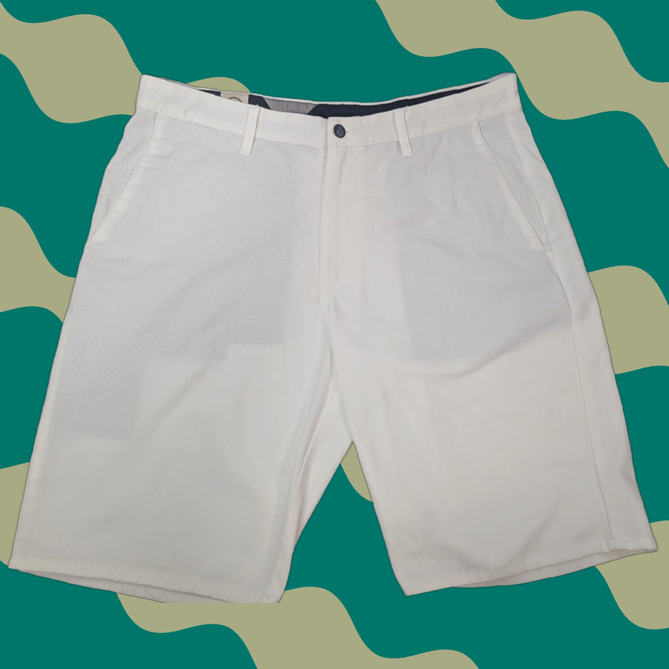 Volcom Volcom Mens Shorts Size 36 White Chino Flat Skater Beach Surf Grunge Corpo Class Size US 36 / EU 52 - 1 Thumbnail