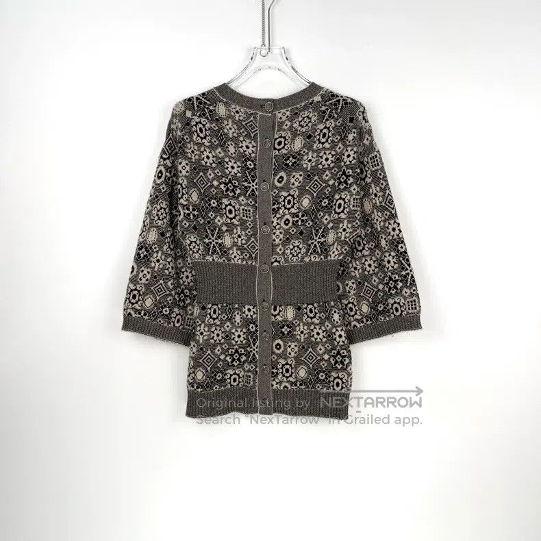 Chanel Chanel Beige black cashmere waisted medium and long cardig Size XS / US 0-2 / IT 36-38 - 4 Thumbnail