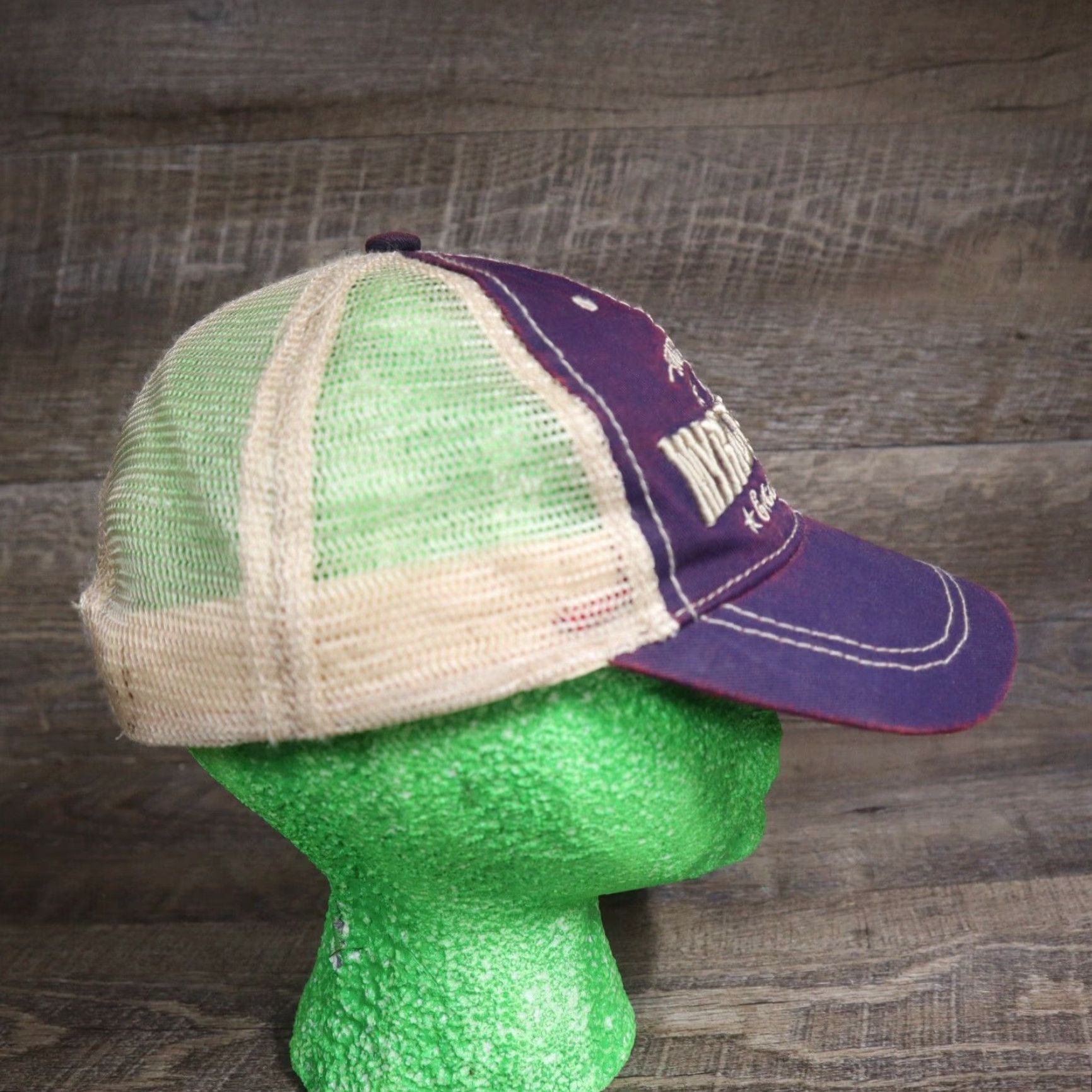 Vintage Purple Hat Cap Unbranded Adults Adjustable Size ONE SIZE - 4 Thumbnail