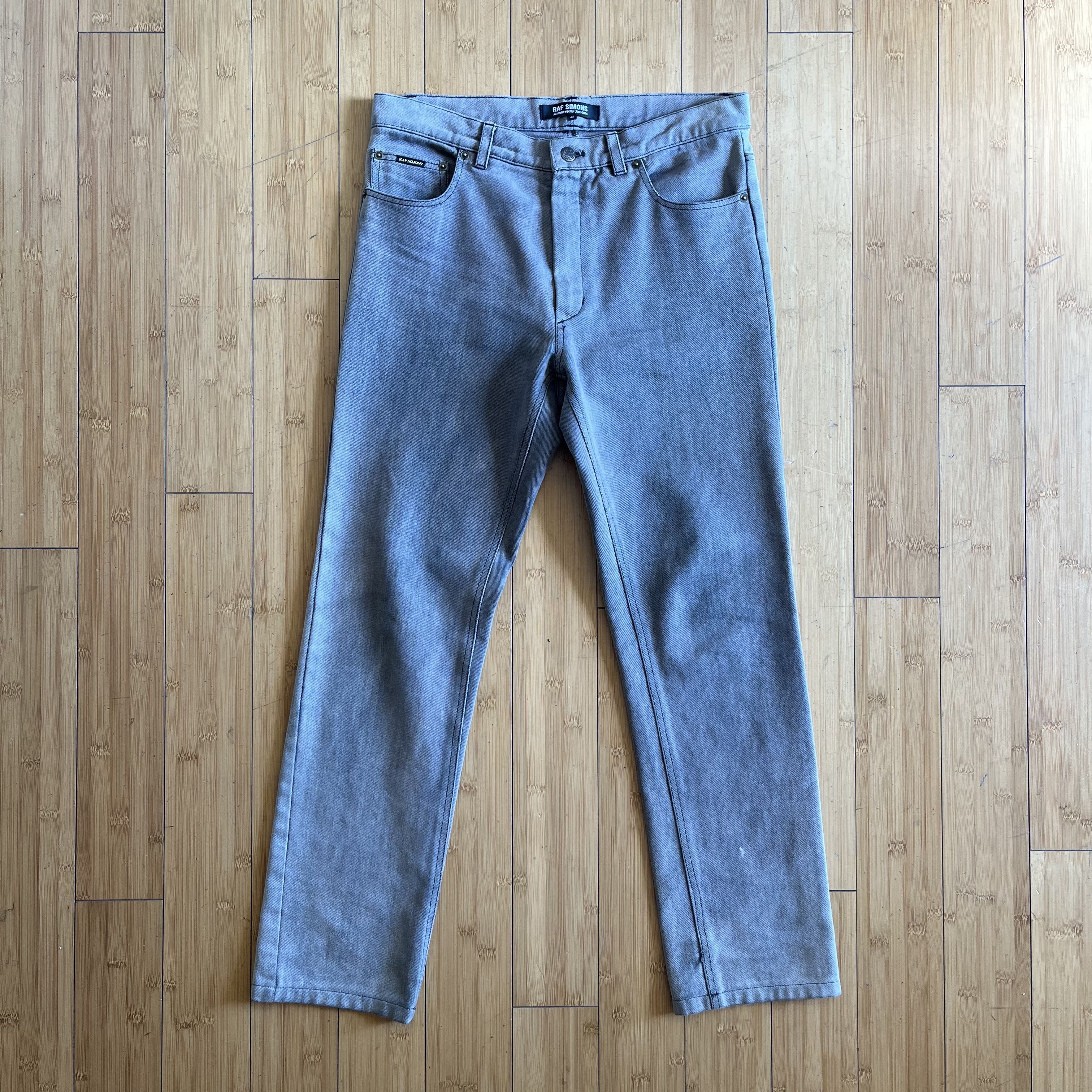 Raf Simons Raf Simons AW 03'-04' Grey Wash Denim Jeans Size US 32 / EU 48 - 1 Thumbnail