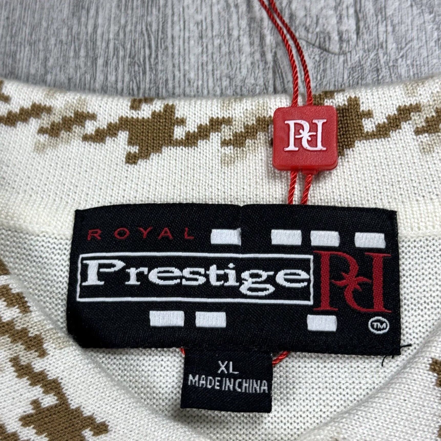 Etro VINTAGE Royal Prestige Men’s Knit Pullover Sweater XL Ivory Hip Hop Art 80s 90s Size US XL / EU 56 / 4 - 4 Thumbnail