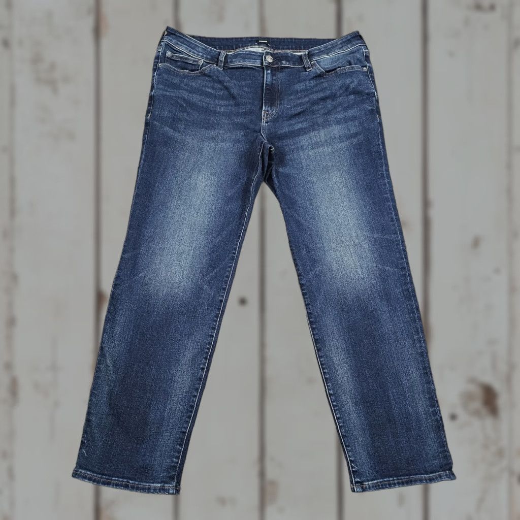 Express Express Jeans Mens 36 Slim Straight Leg Stretch Denim Mid Rise Dark Wash Jeans Size US 36 / EU 52 - 1 Thumbnail