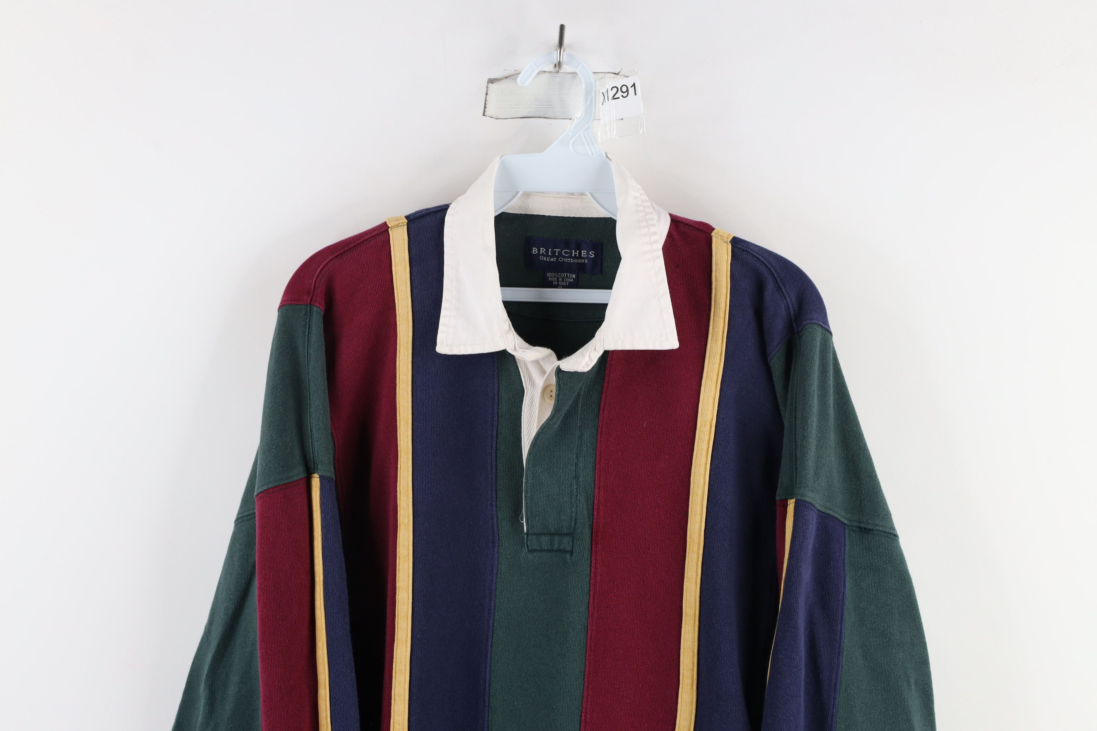Vintage Vintage 90s Streetwear Heavyweight Long Sleeve Rugby Polo Size US XL / EU 56 / 4 - 2 Thumbnail
