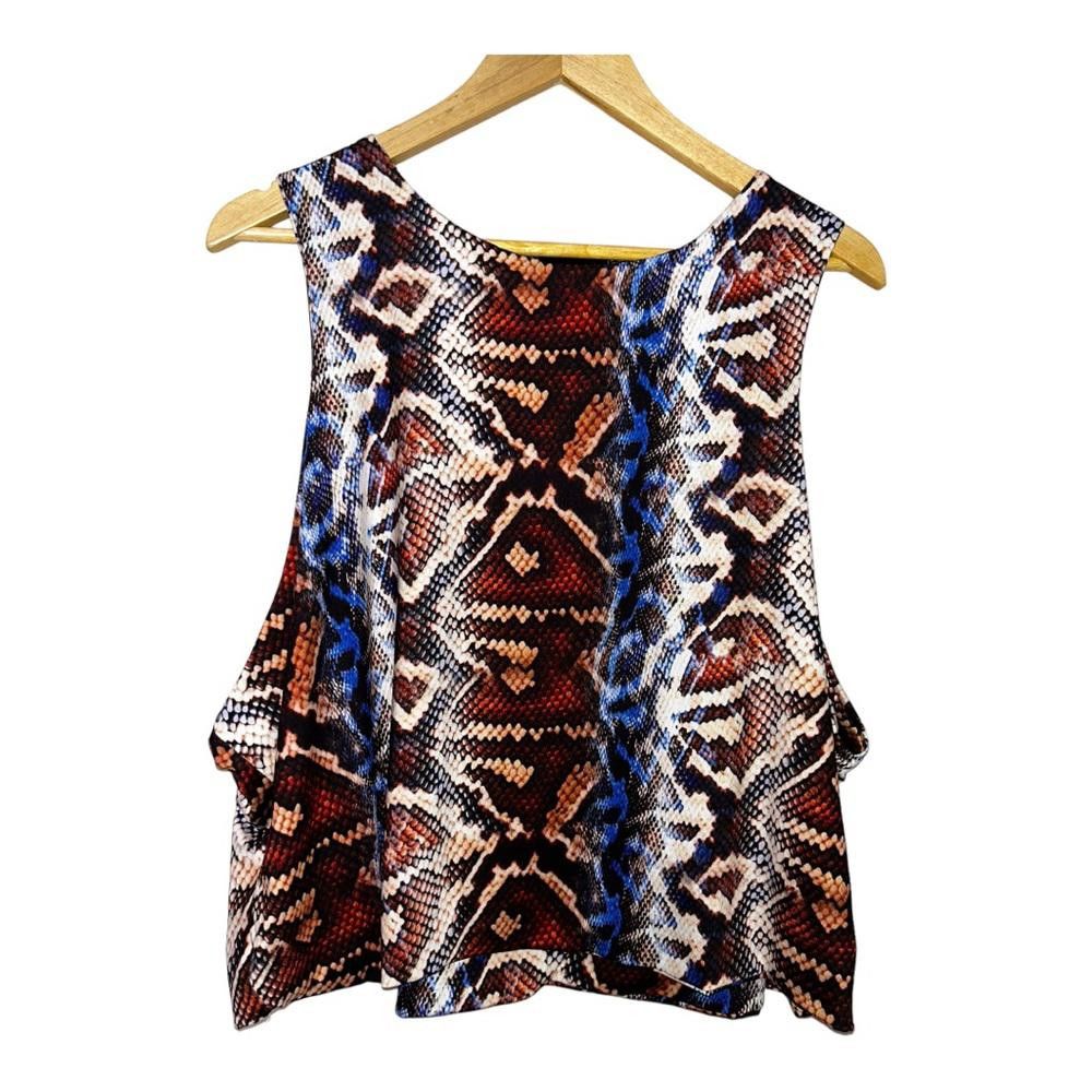 Designer PrettyLittleThing l Multicolored Snakeskin Blouse 22 Size 4XL / US 24-26 - 1 Thumbnail